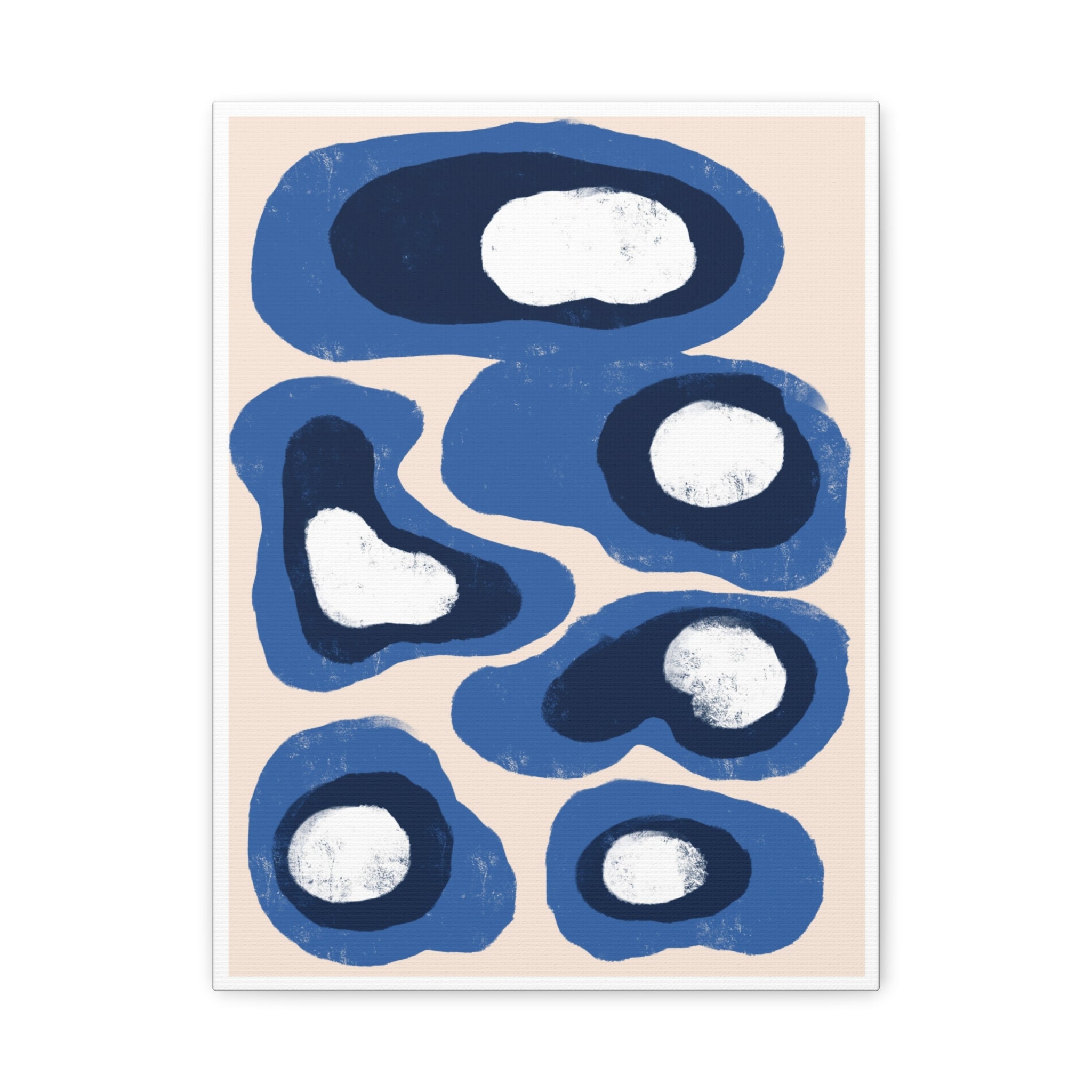 Indigo Orbit Mosaic - Canvas