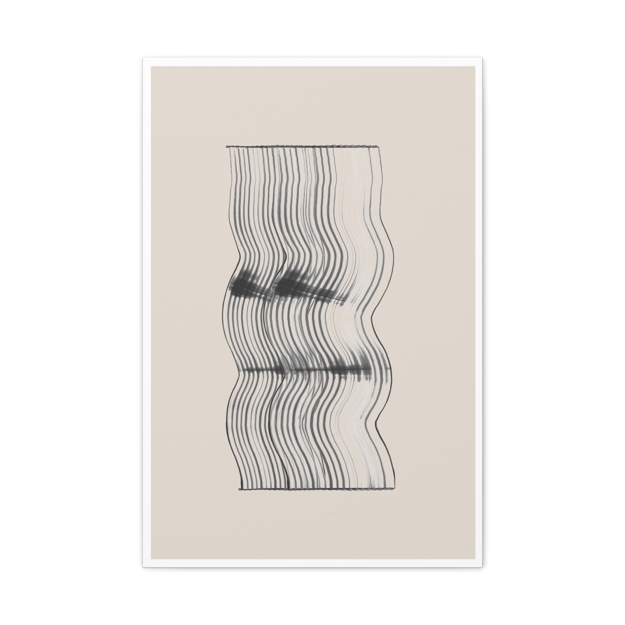 Velvet Ripple Linework Flow - Canvas