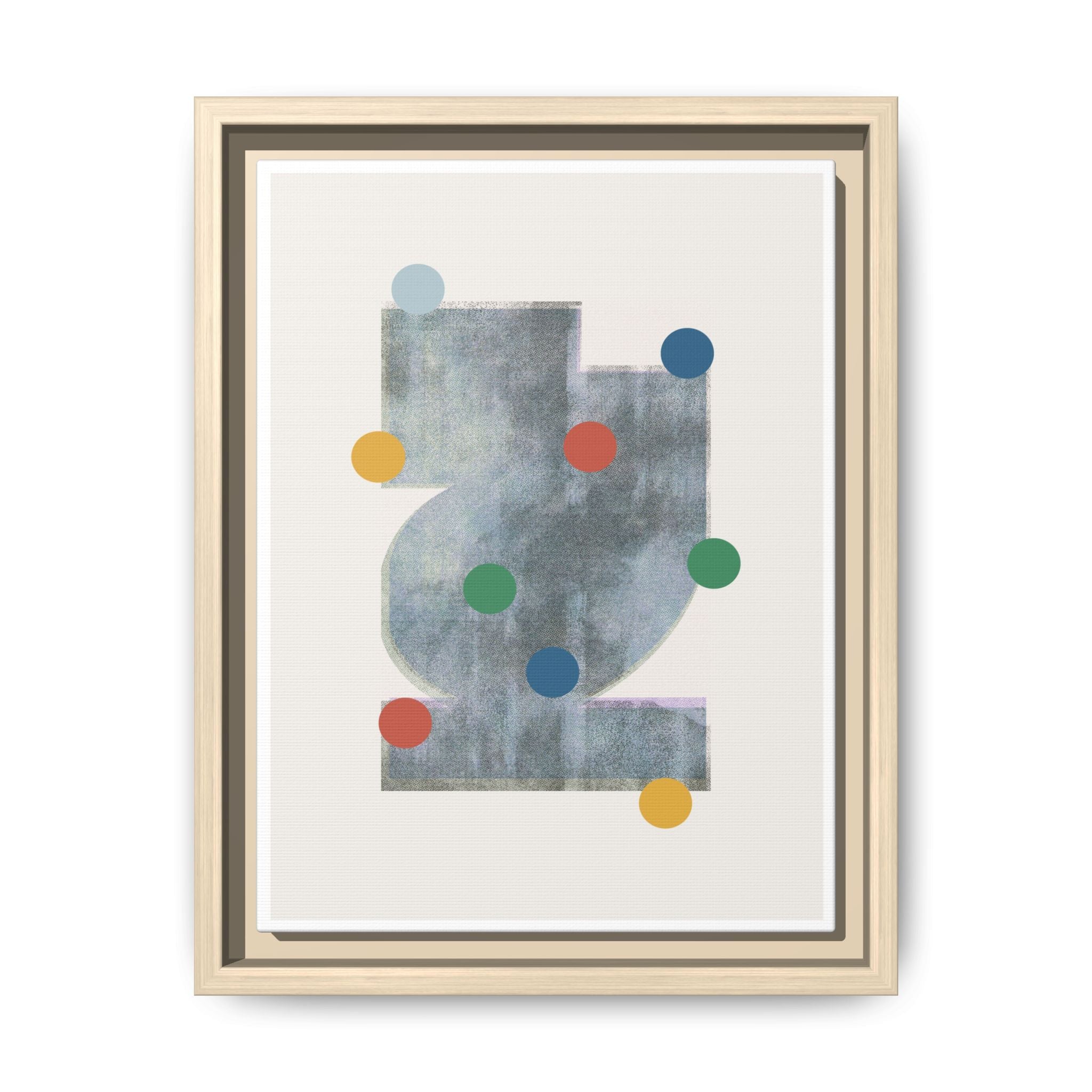 Muted Geometry Reverie - Framed