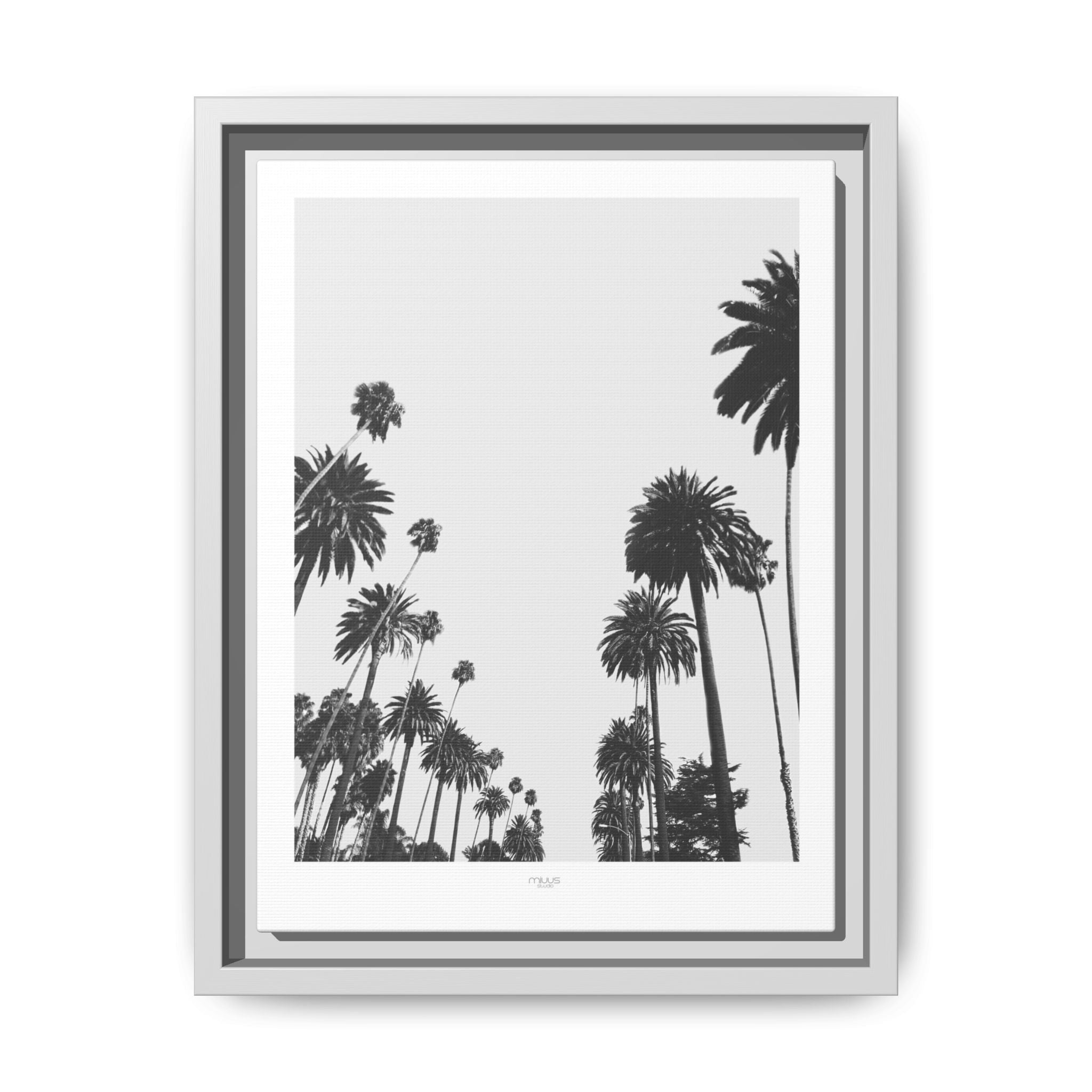 Midnight Palm Reverie - Framed