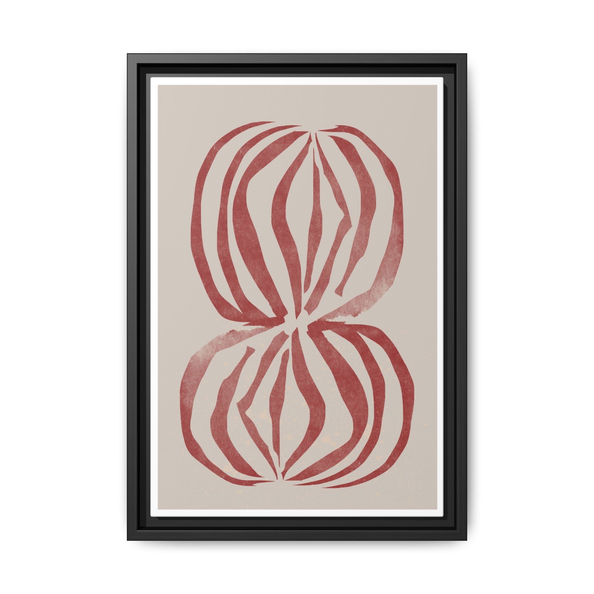 Crimson Petal Echoes - Framed
