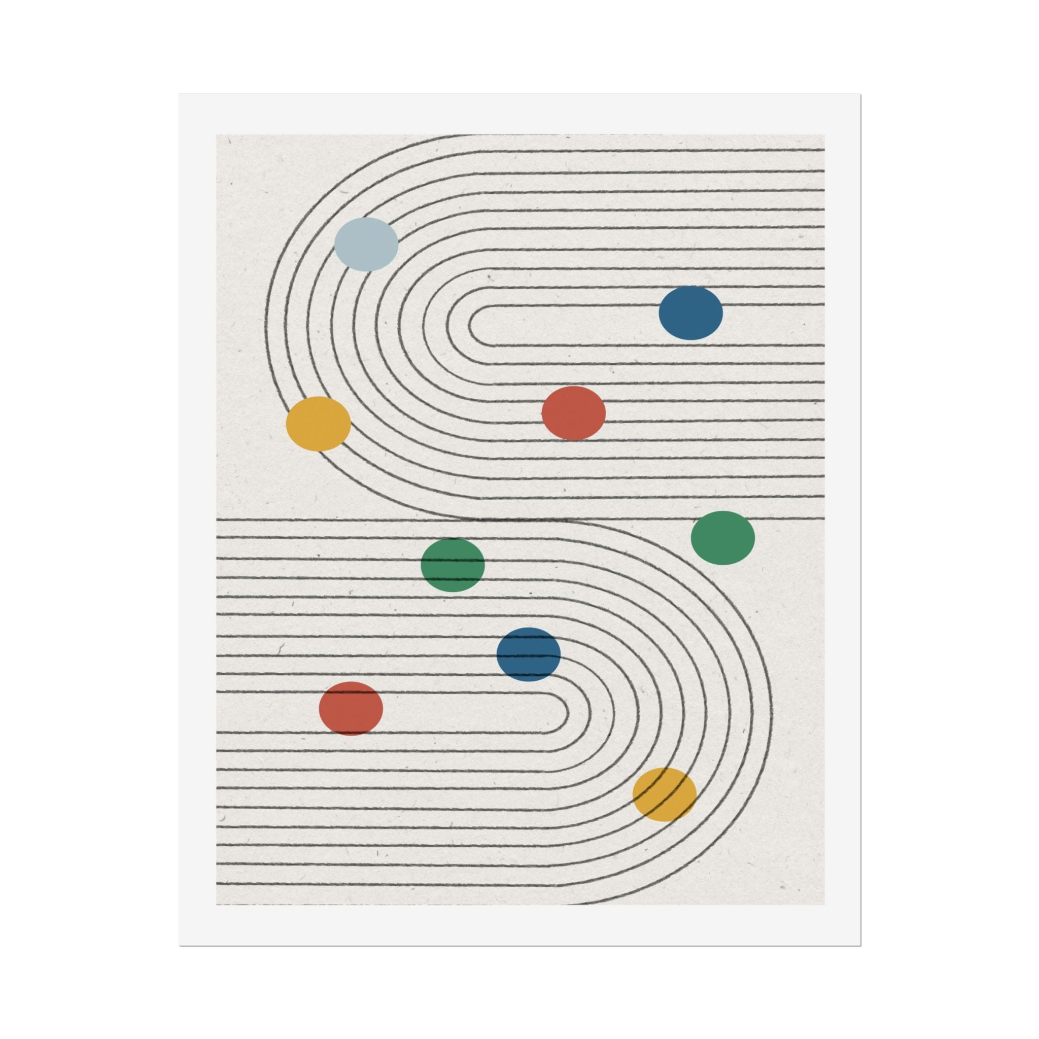 Retro Orbit Pathways - Poster