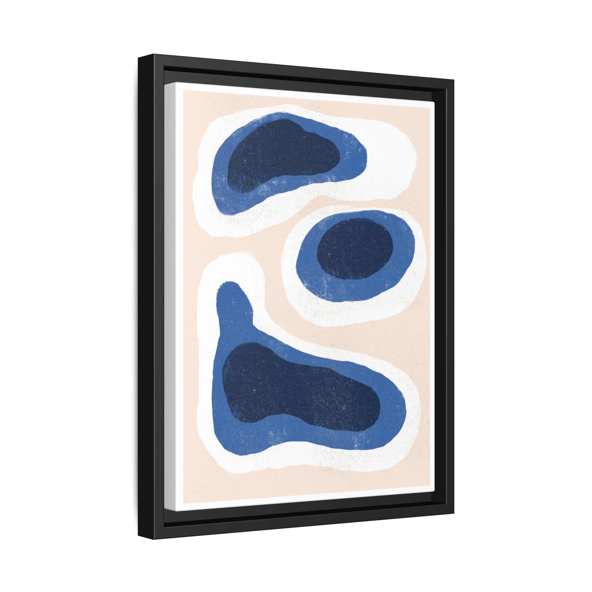Indigo Tide Contours - Framed