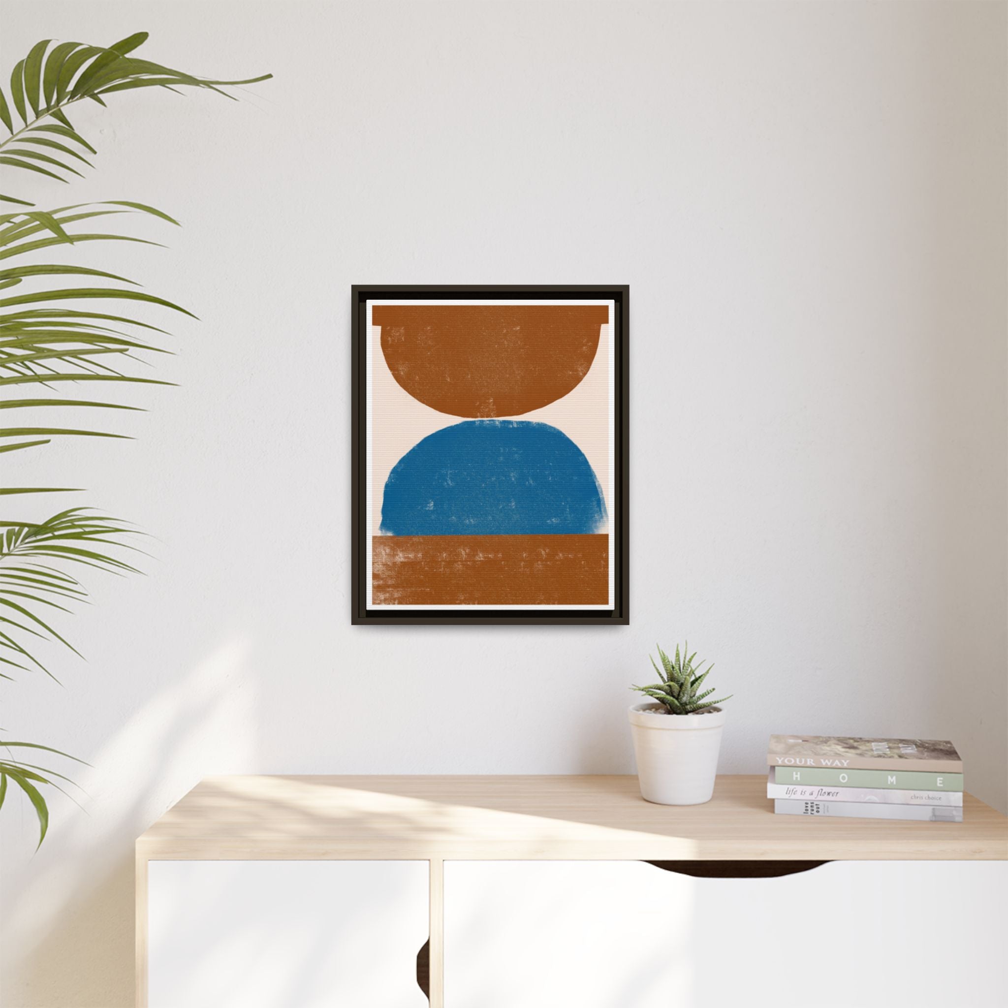 Cobalt Ember Equilibrium - Framed
