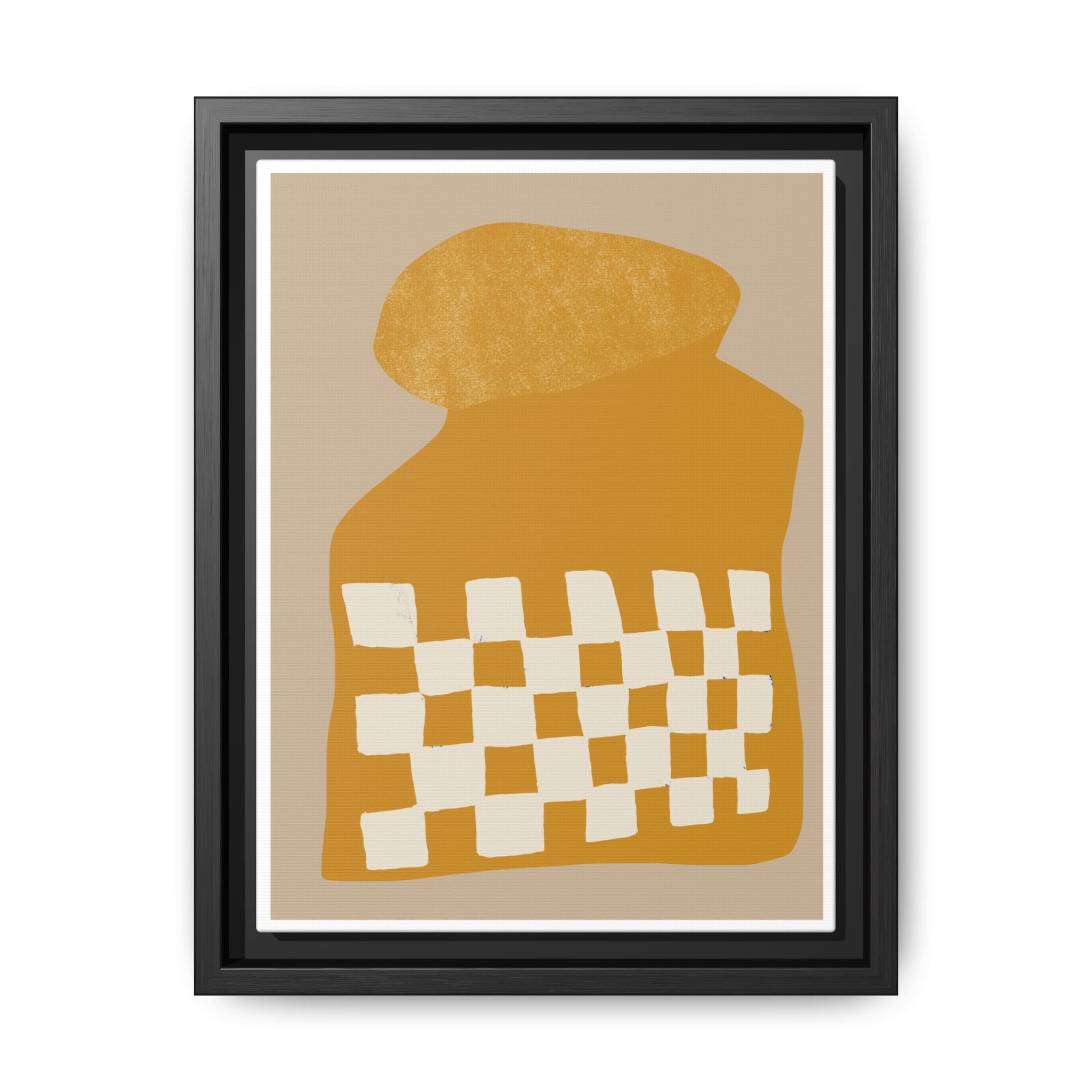 Golden Mosaic Bloom - Framed