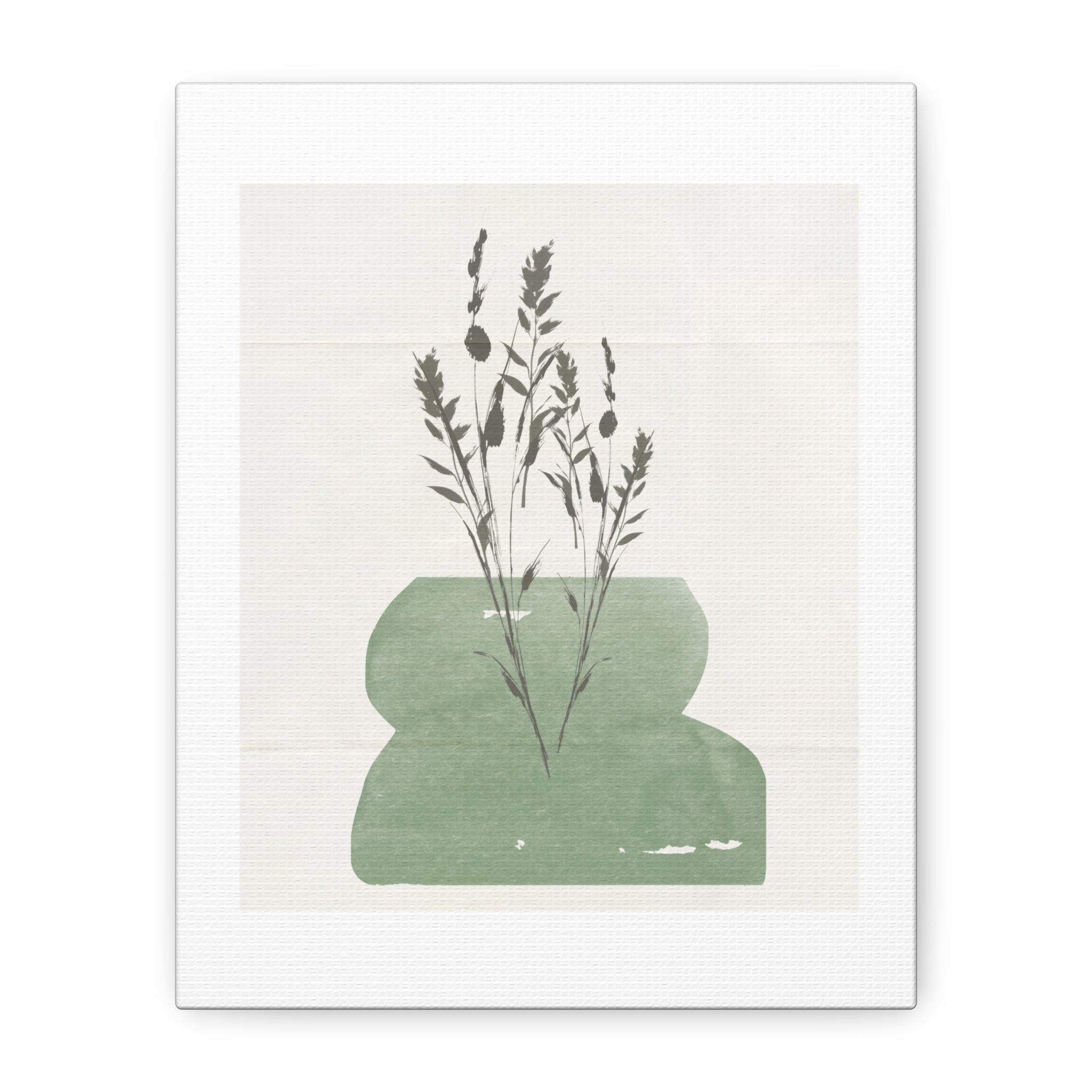 Sage Meadow Silhouette - Canvas