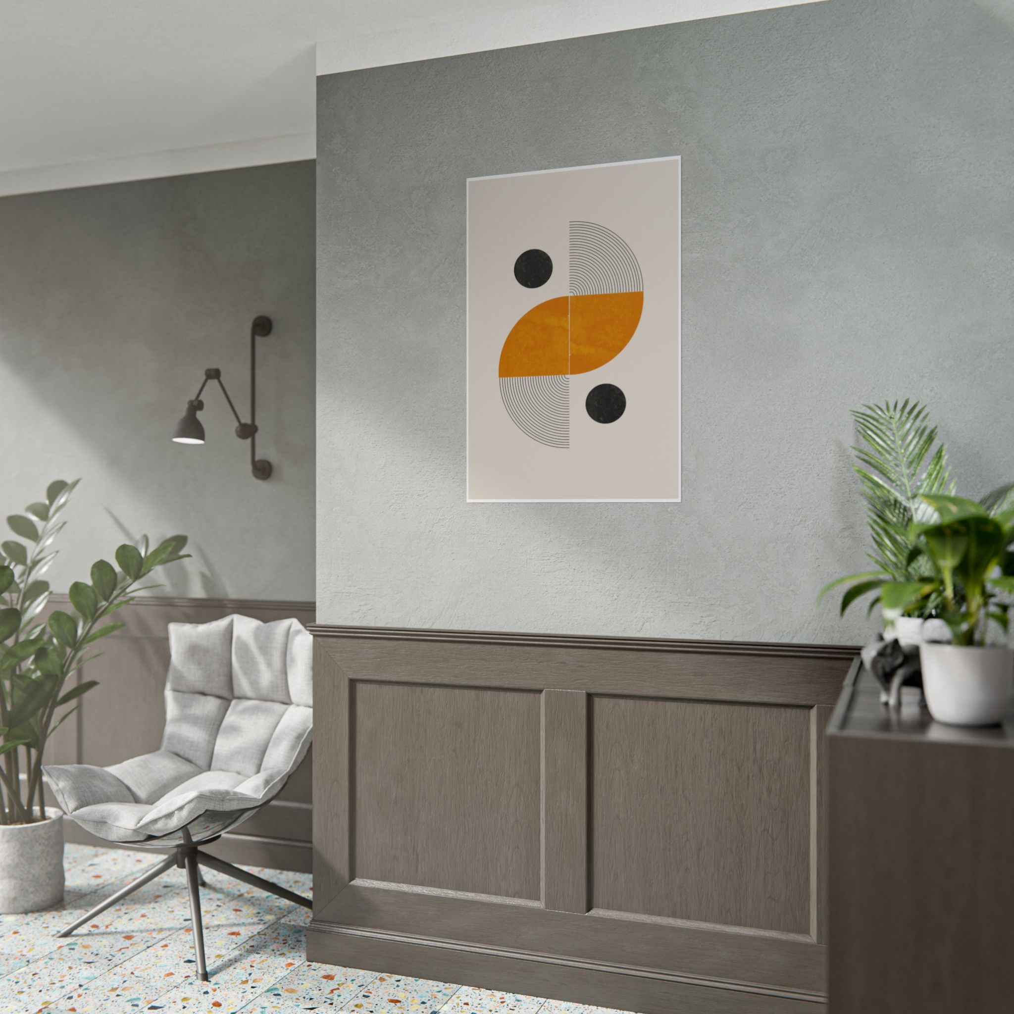 Amber Orbit Balance - Poster
