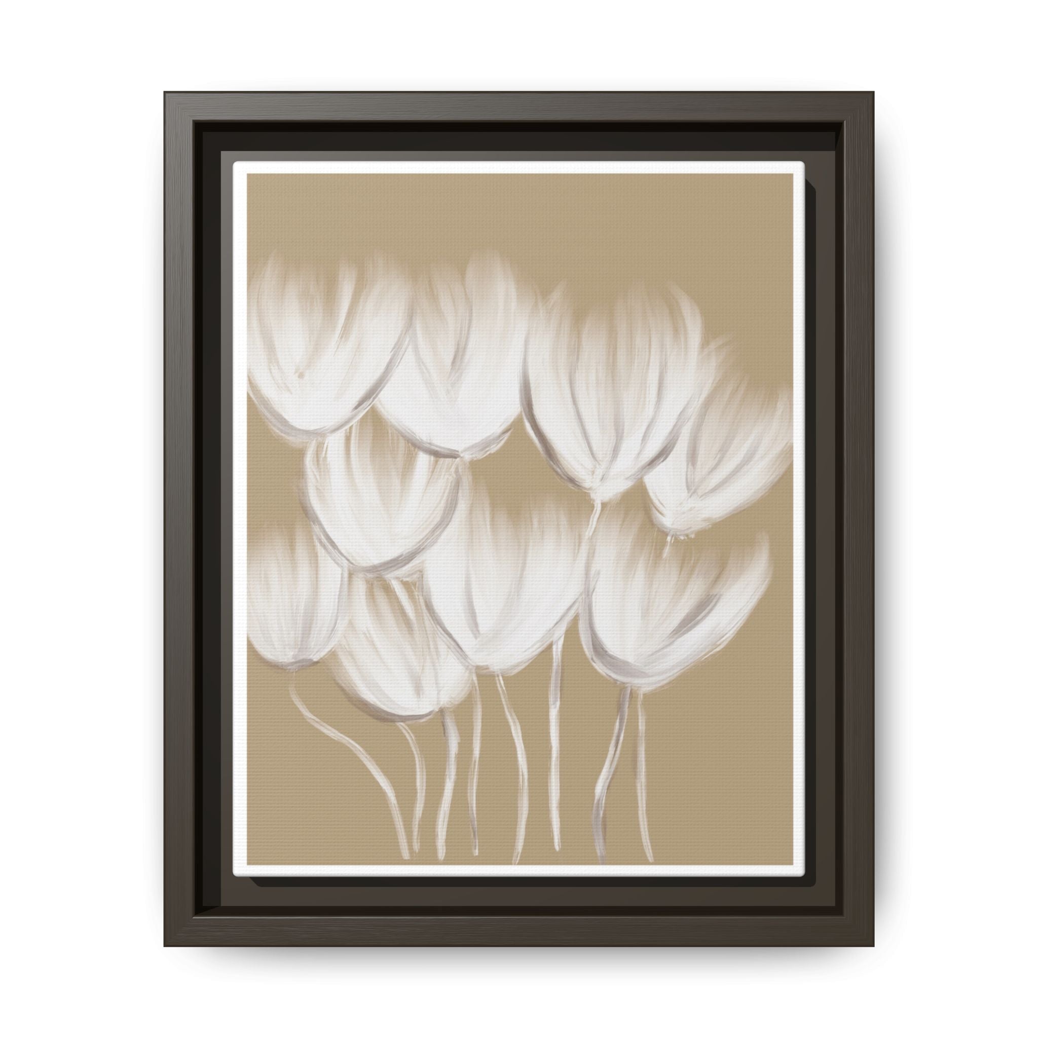 Ivory Petal Stillness - Framed