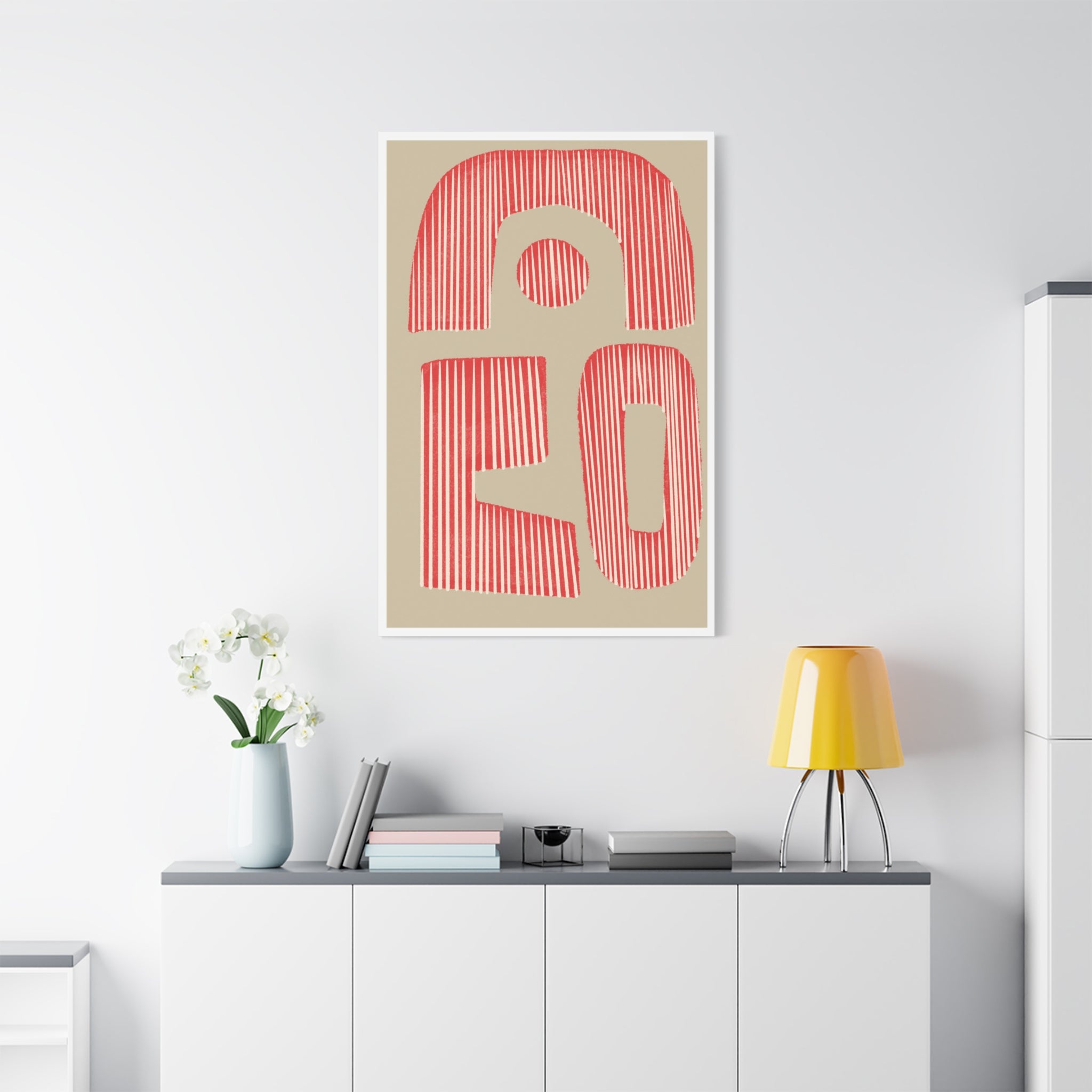 Coral Echo Forms - Canvas