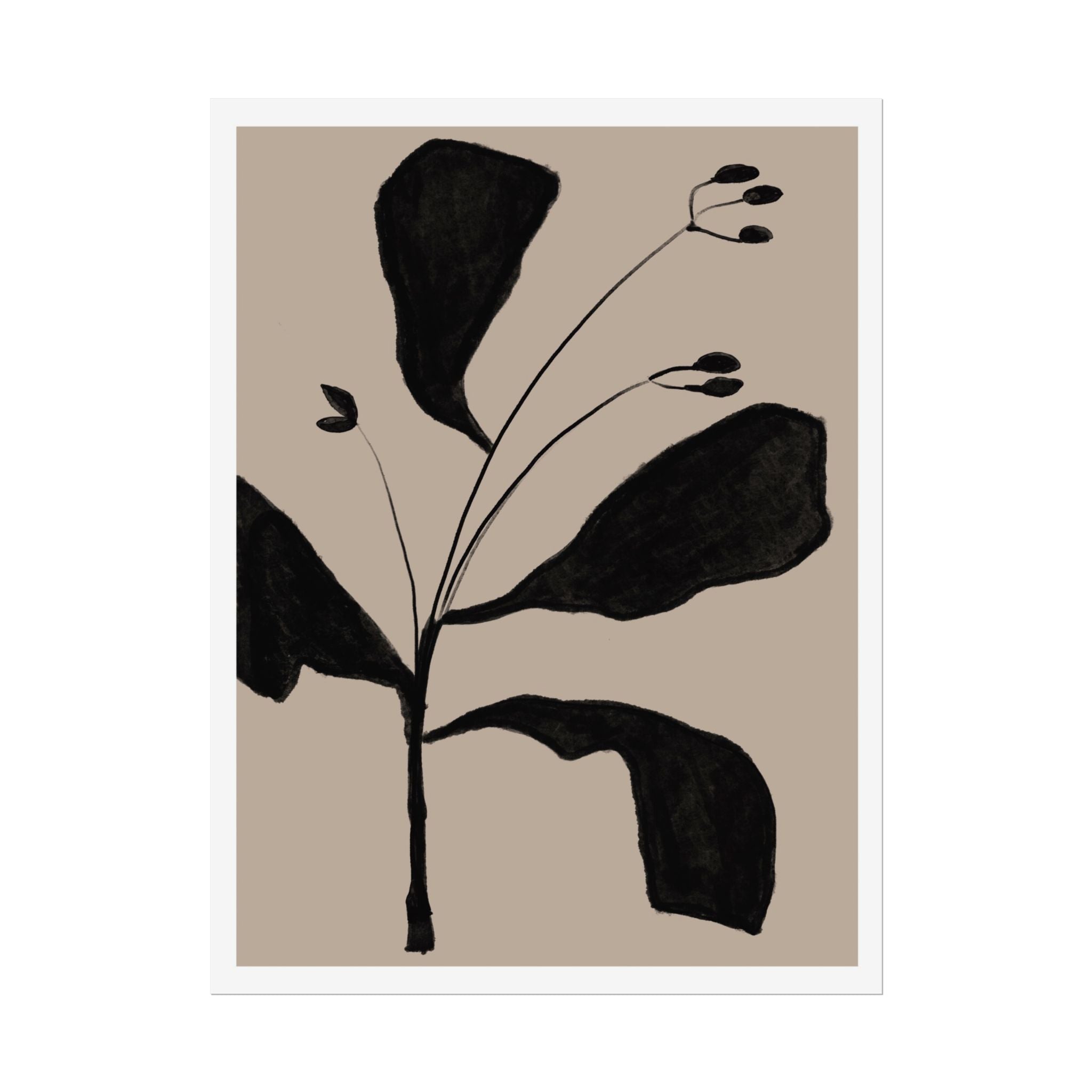 Noir Botanical Silence - Poster