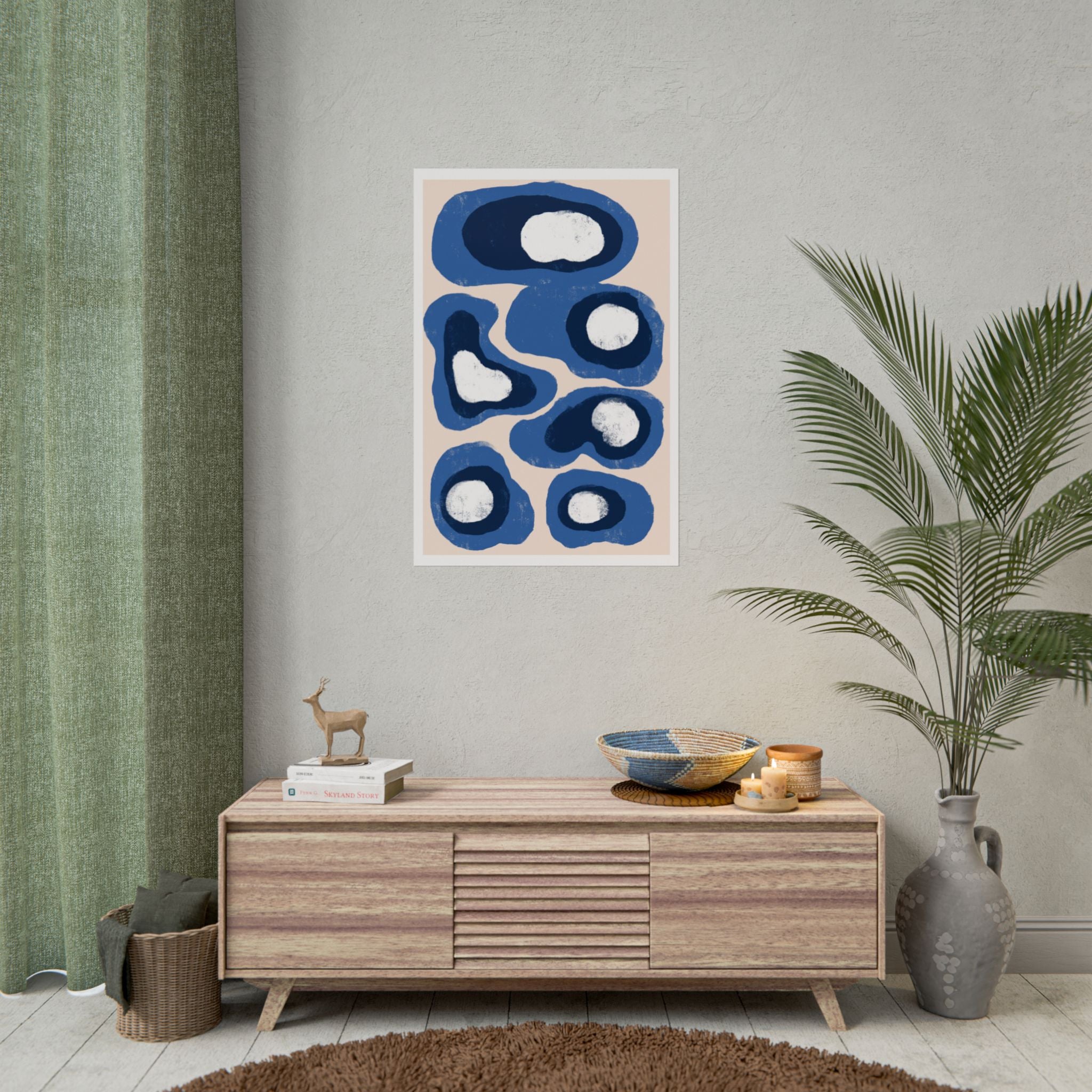 Indigo Orbit Mosaic - Poster