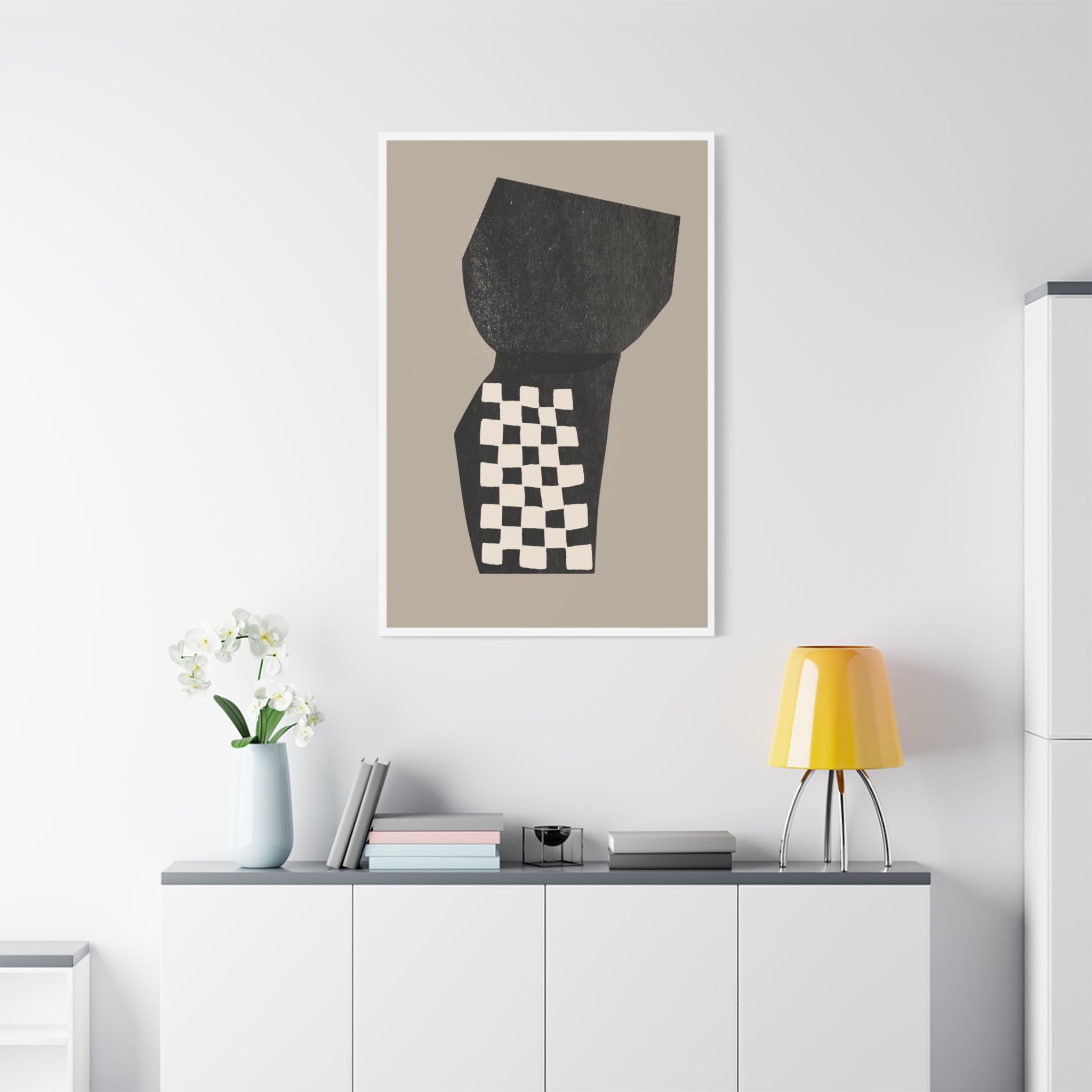 Noir Mosaic Form Balance - Canvas