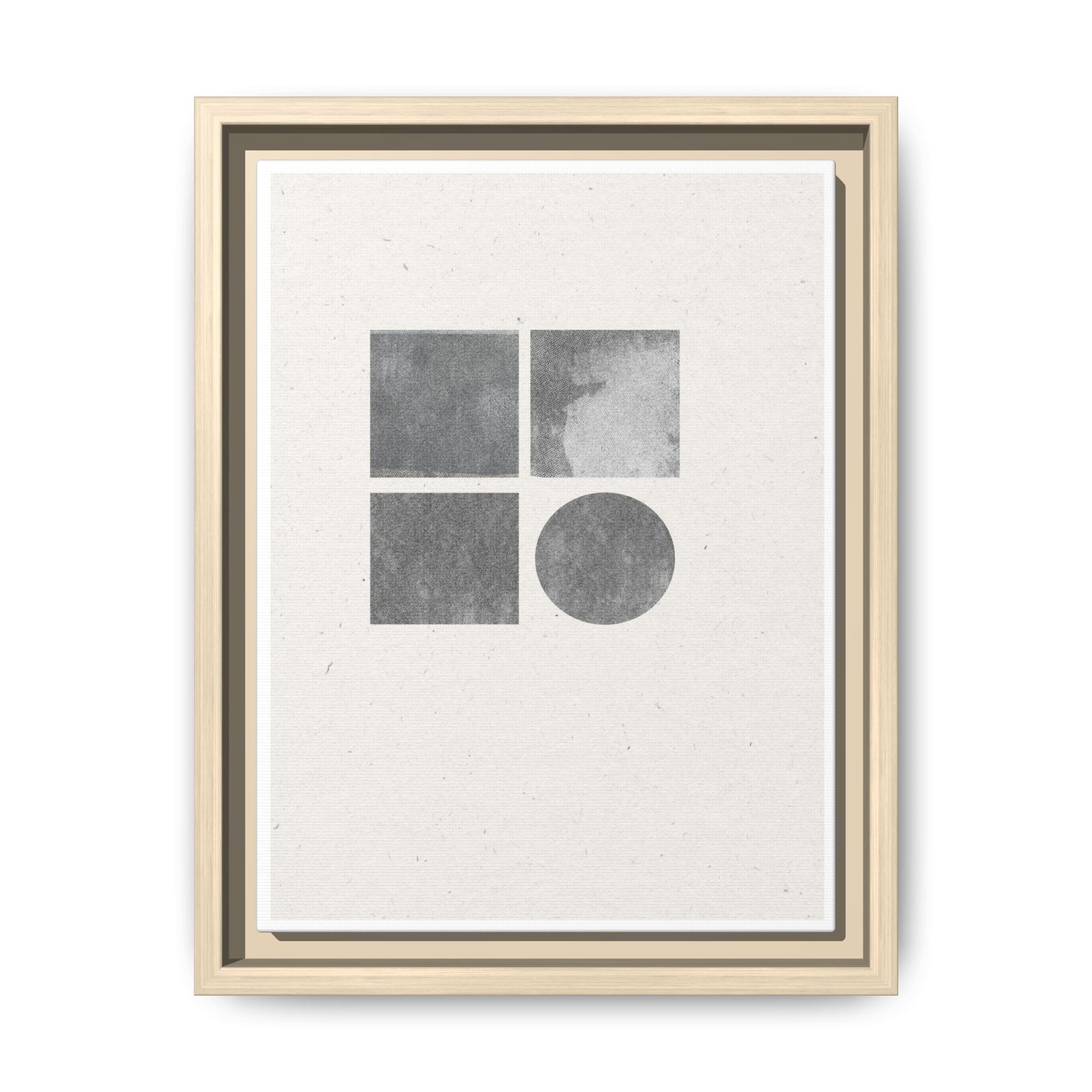 Muted Geometry Quartet - Framed