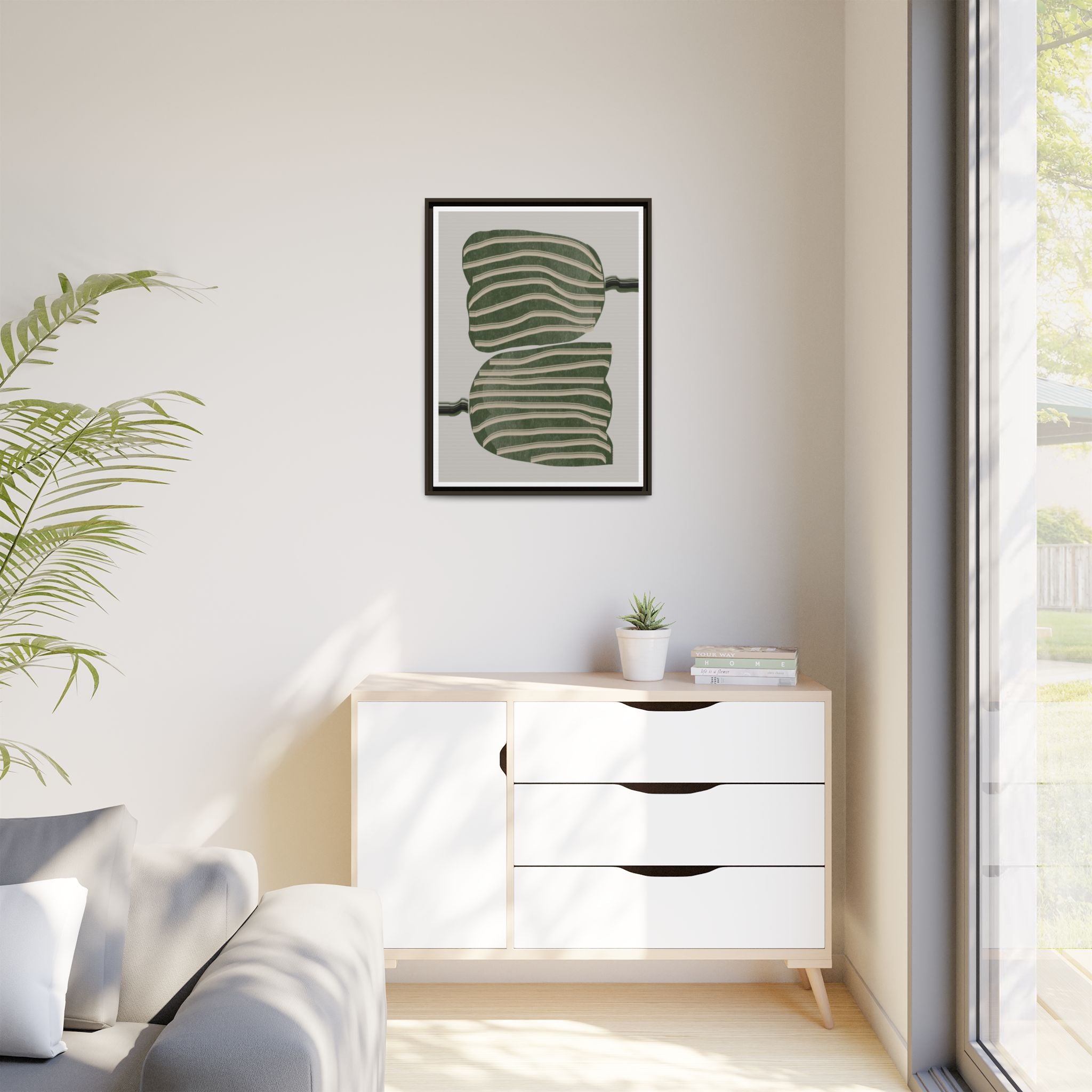 Verdant Echo Layers - Framed