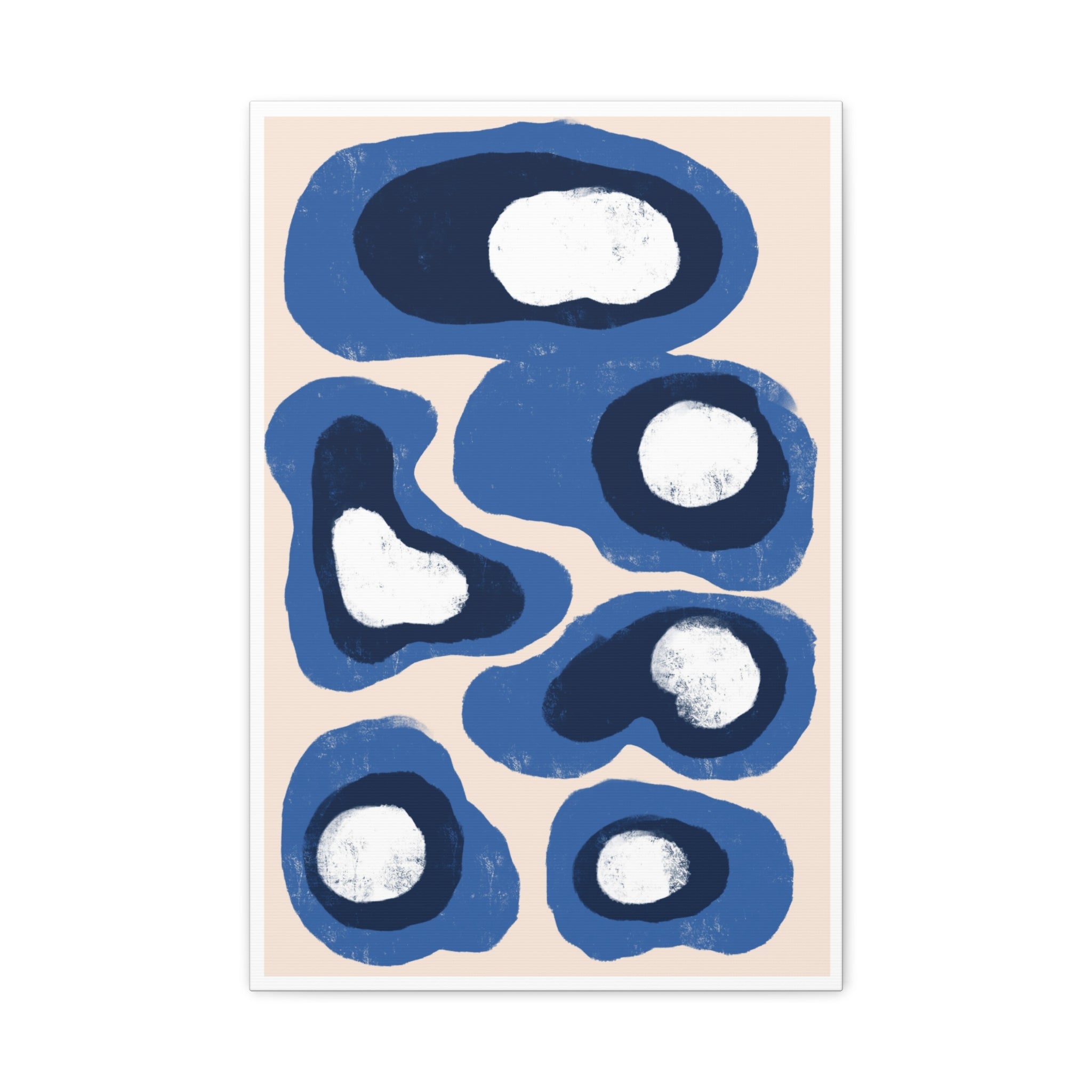 Indigo Orbit Mosaic - Canvas