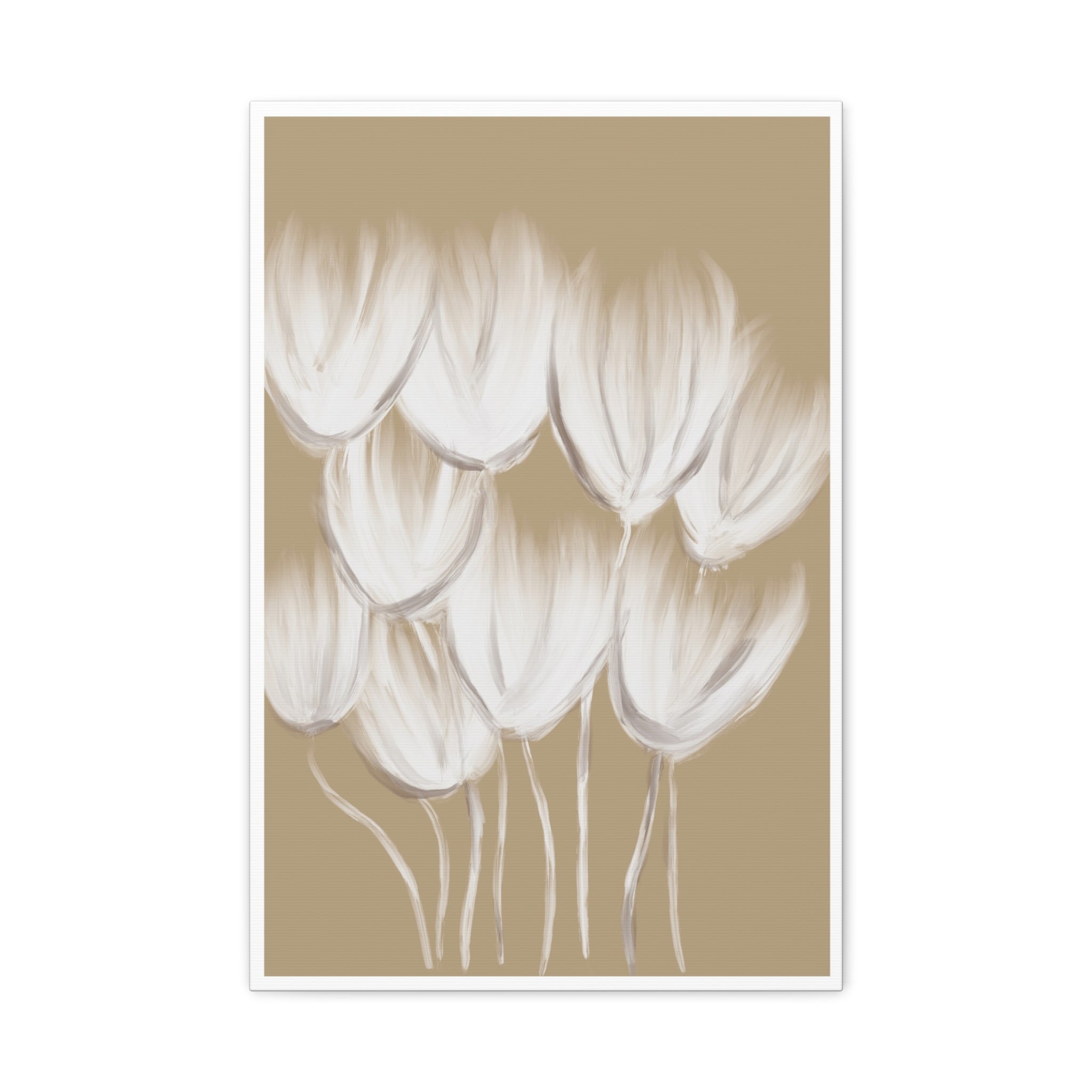 Ivory Petal Stillness - Canvas