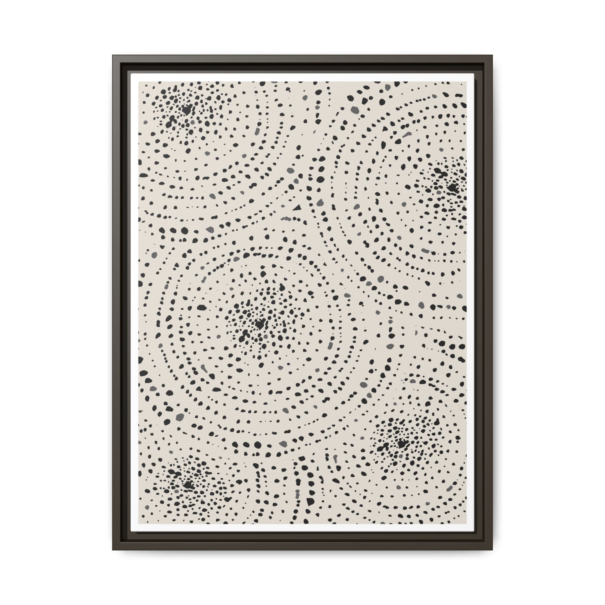 Celestial Pebble Drift Patterns - Framed