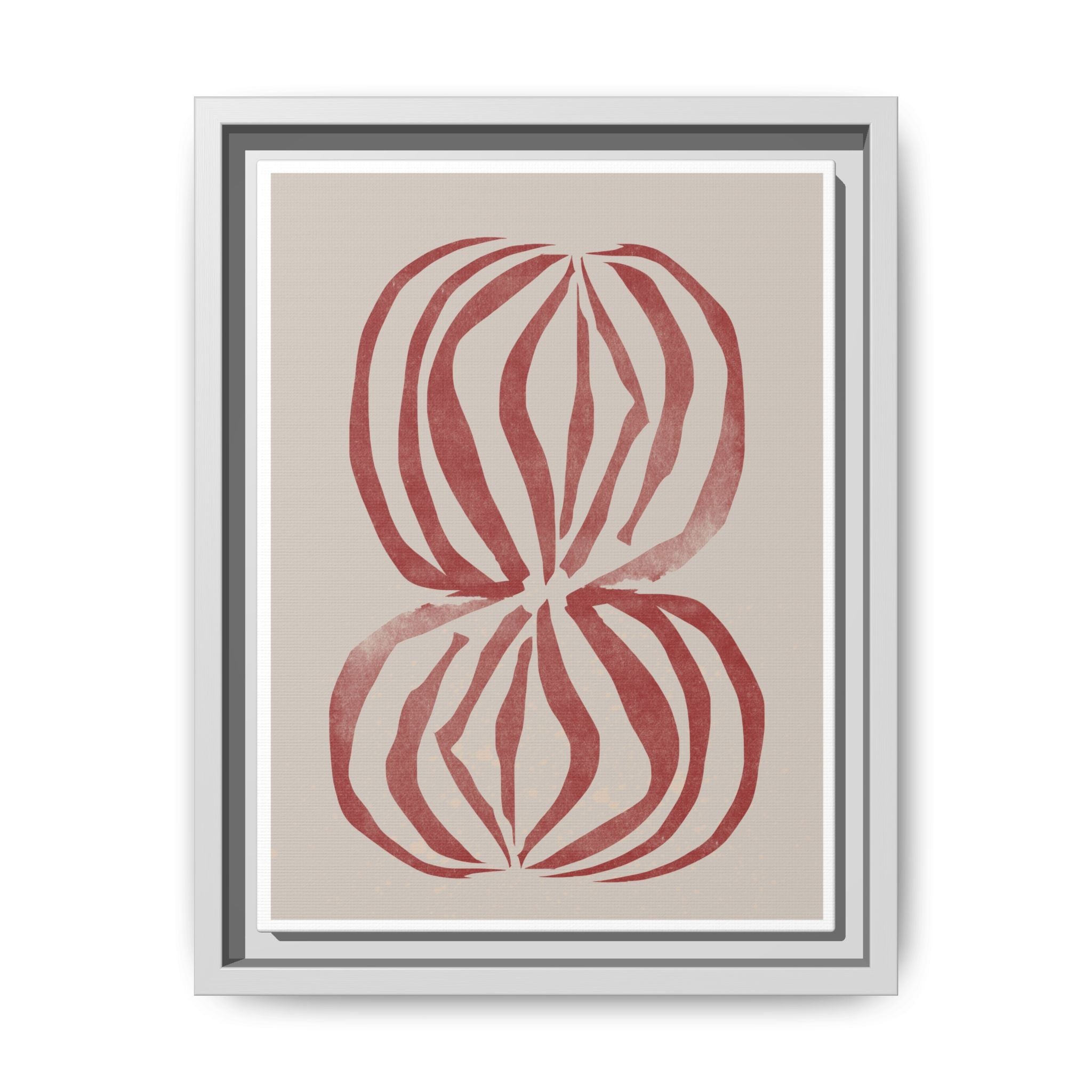 Crimson Petal Echoes - Framed