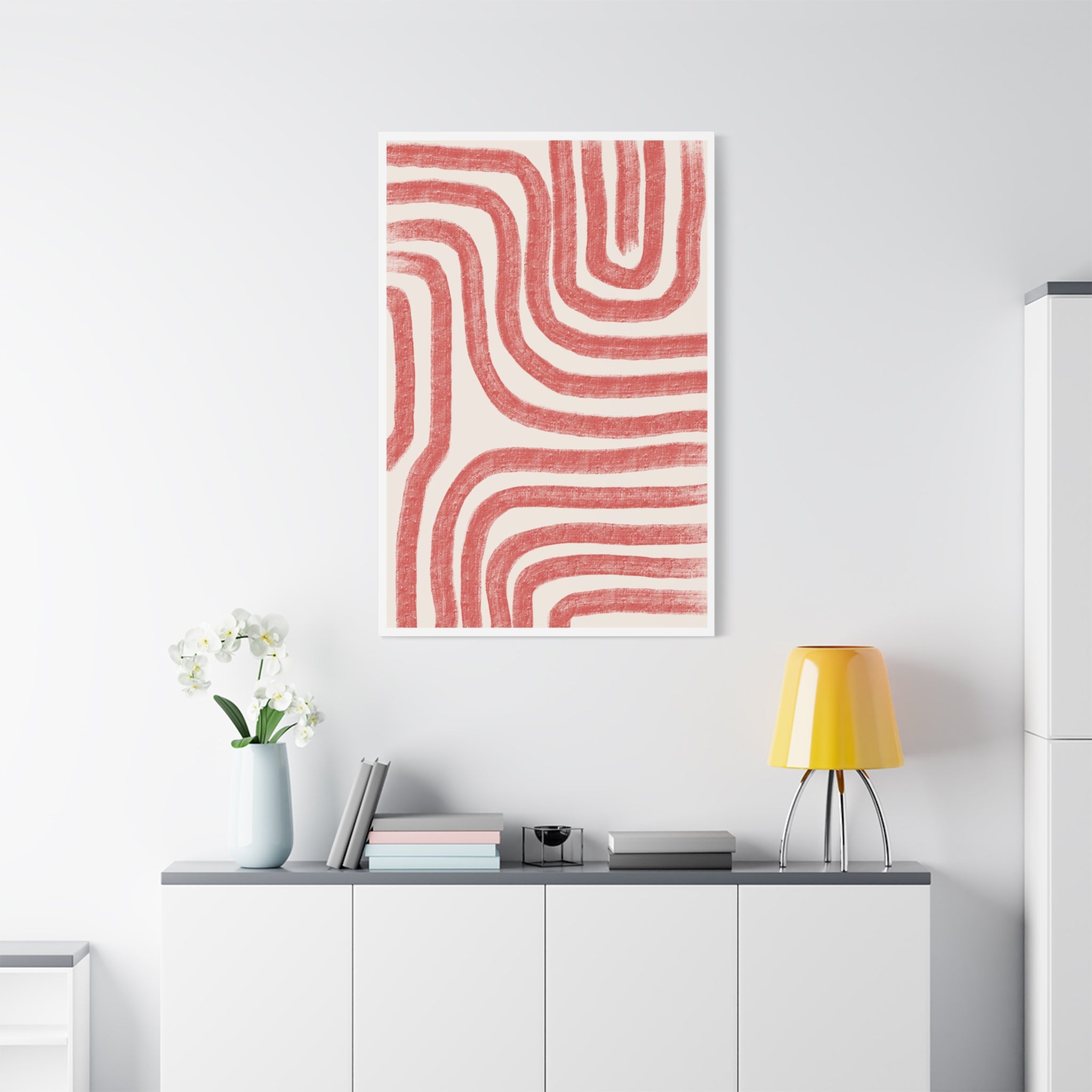 Coral Drift Pathways - Canvas