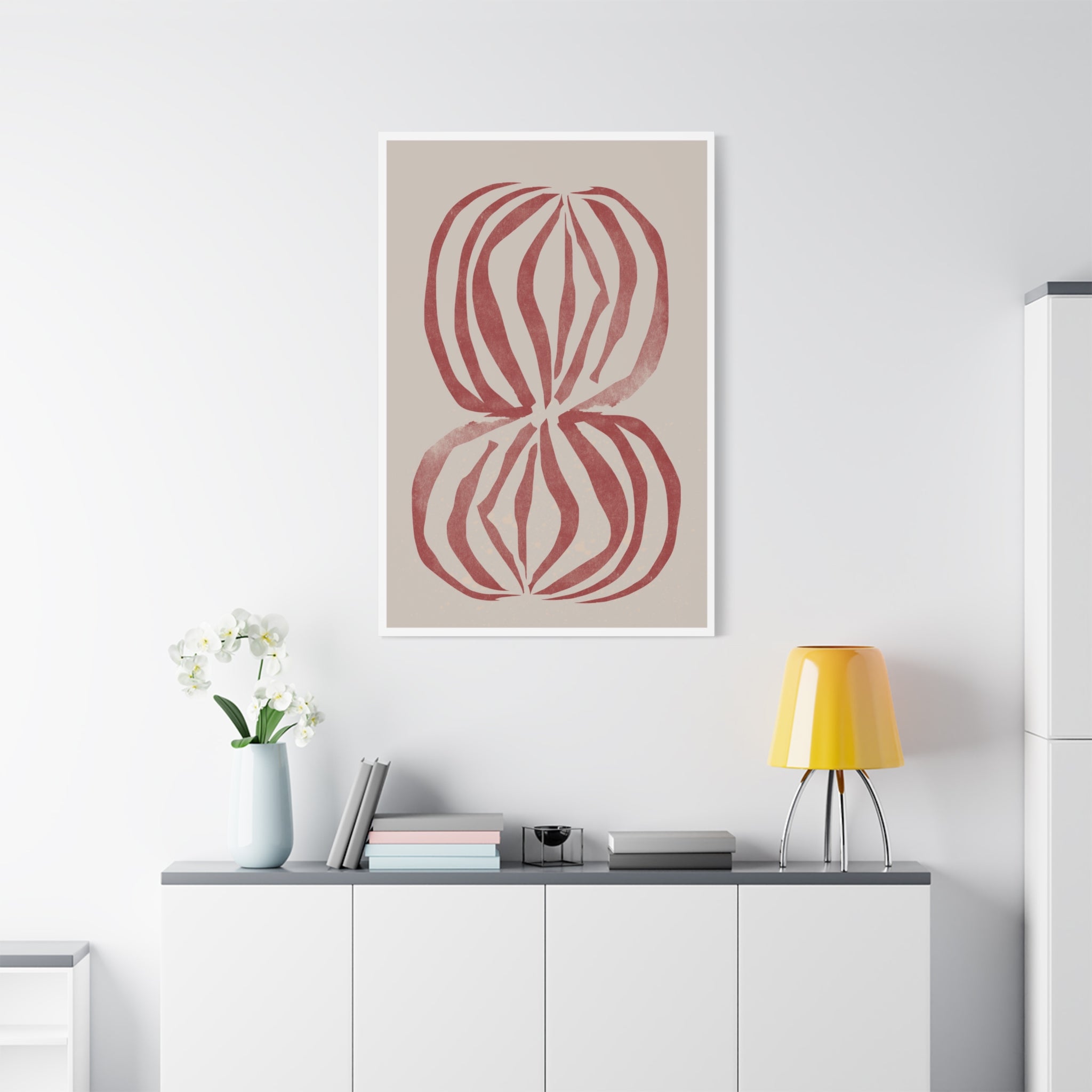 Crimson Petal Echoes - Canvas