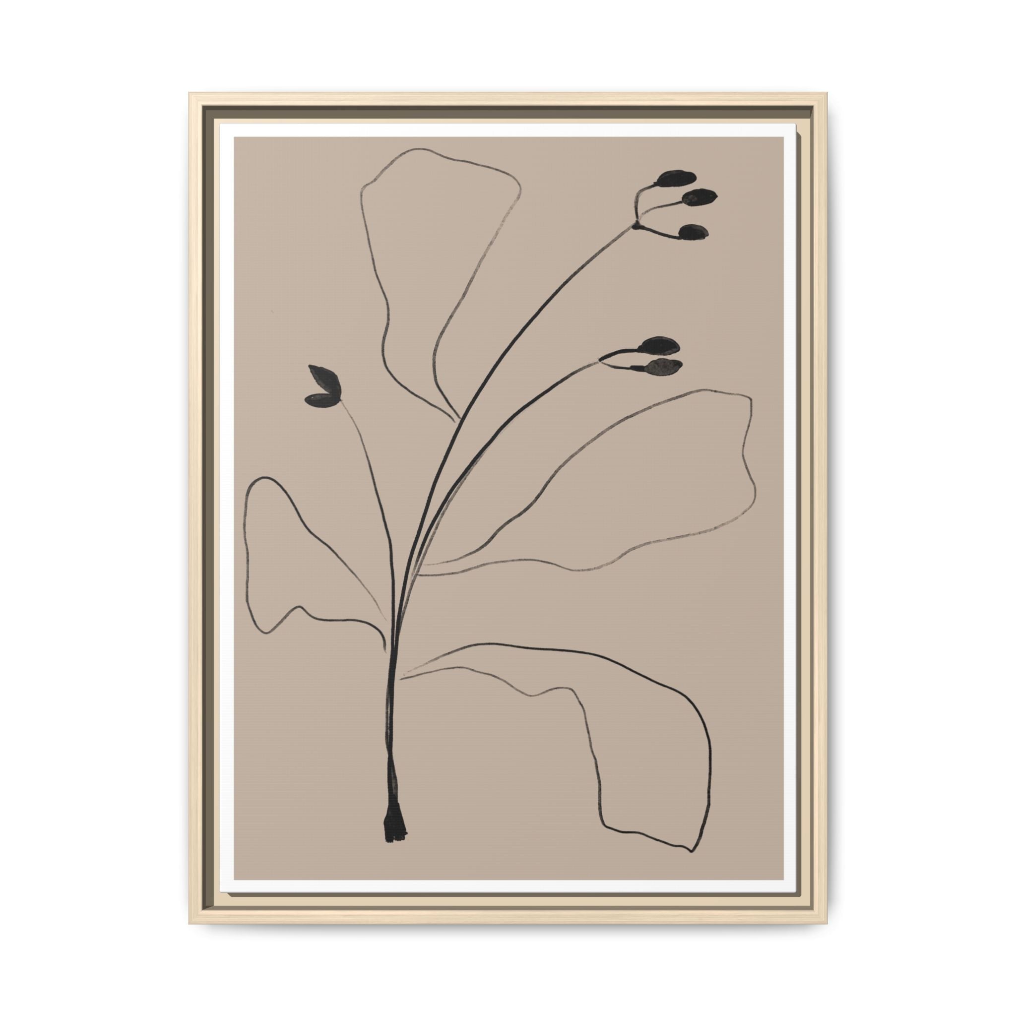 Quiet Botanical Gesture - Framed