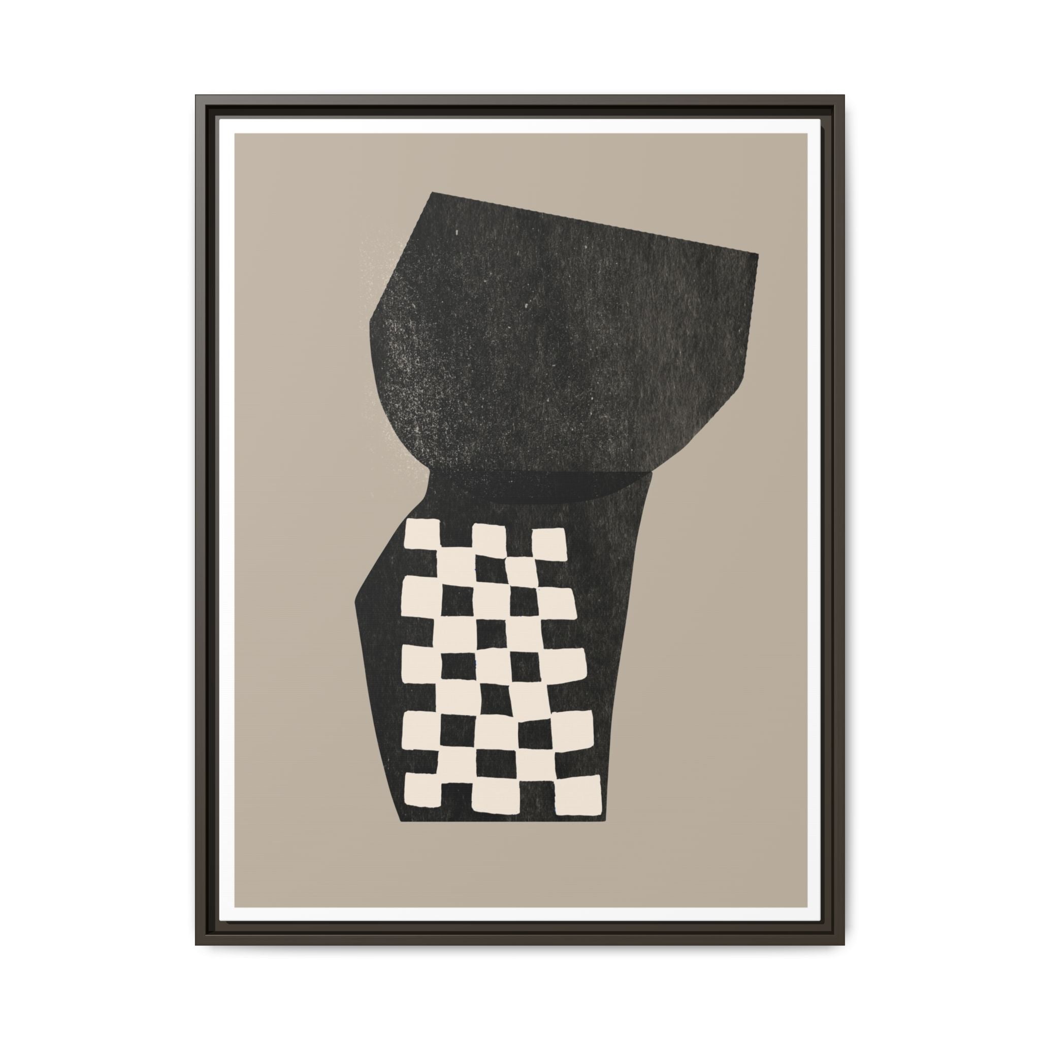 Noir Mosaic Form Balance - Framed