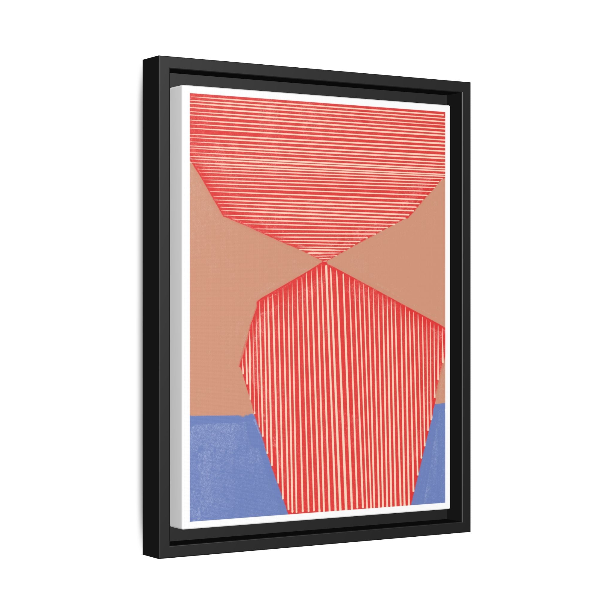 Crimson Axis Drift - Framed