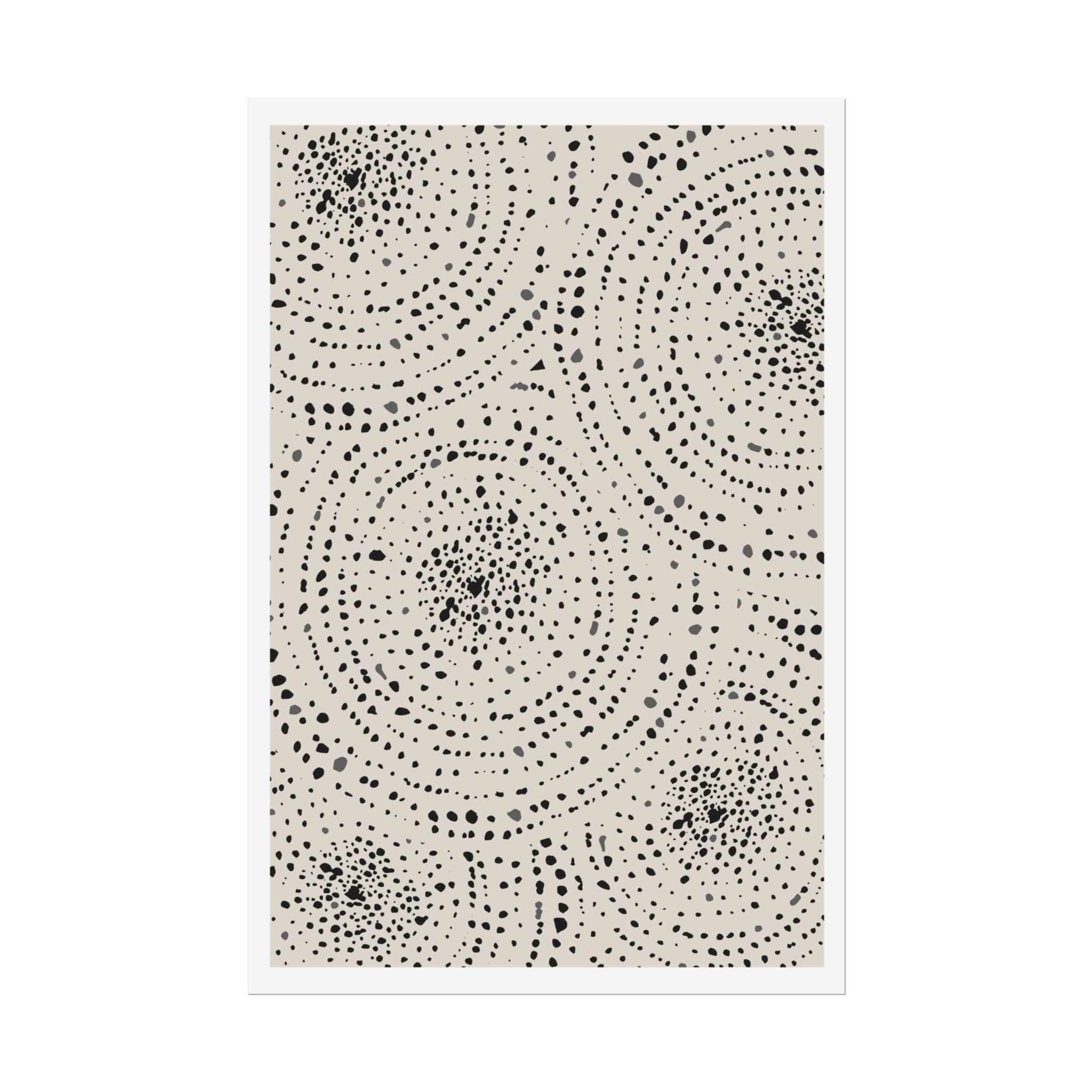Celestial Pebble Drift Patterns - Poster