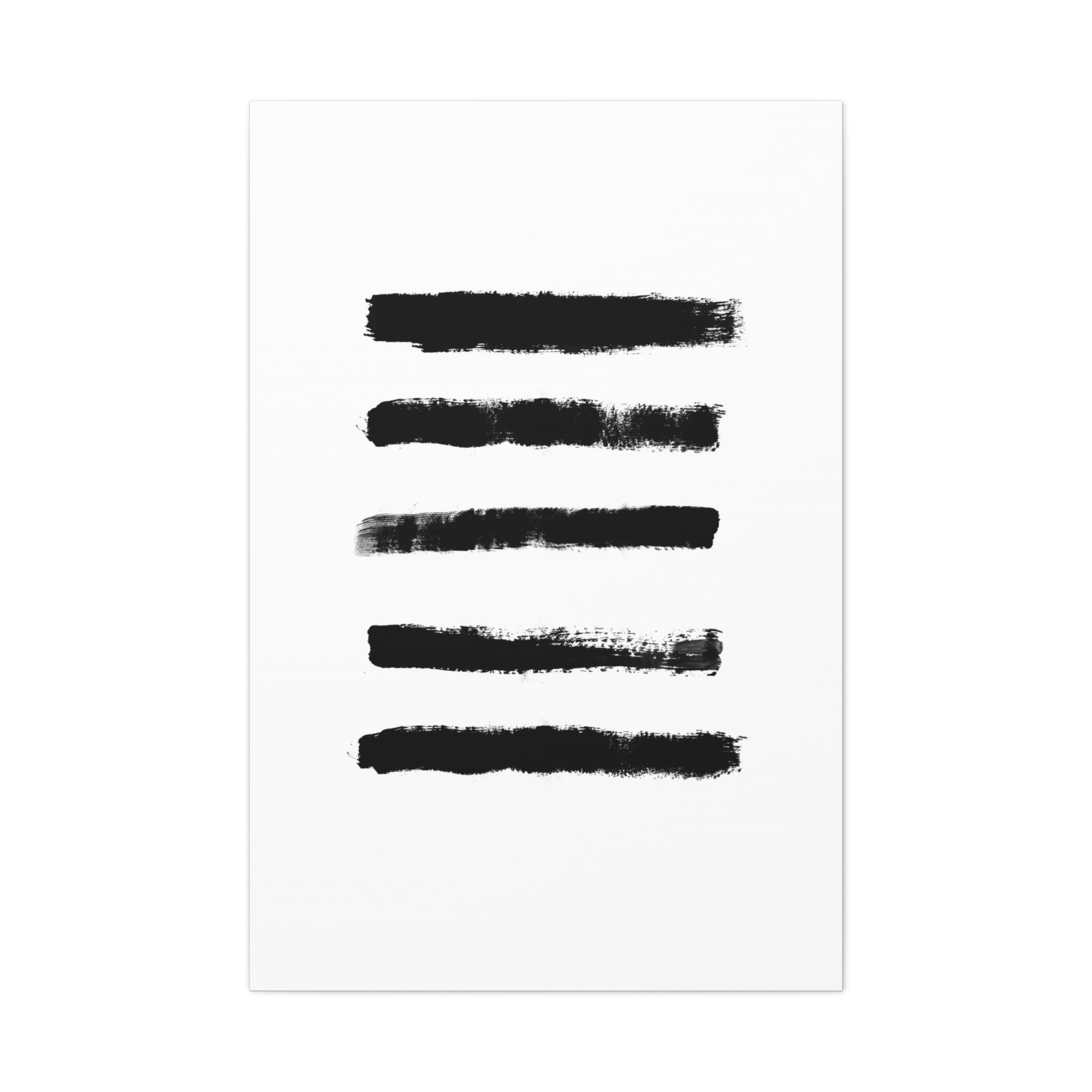 Obsidian Silence Strokes - Canvas