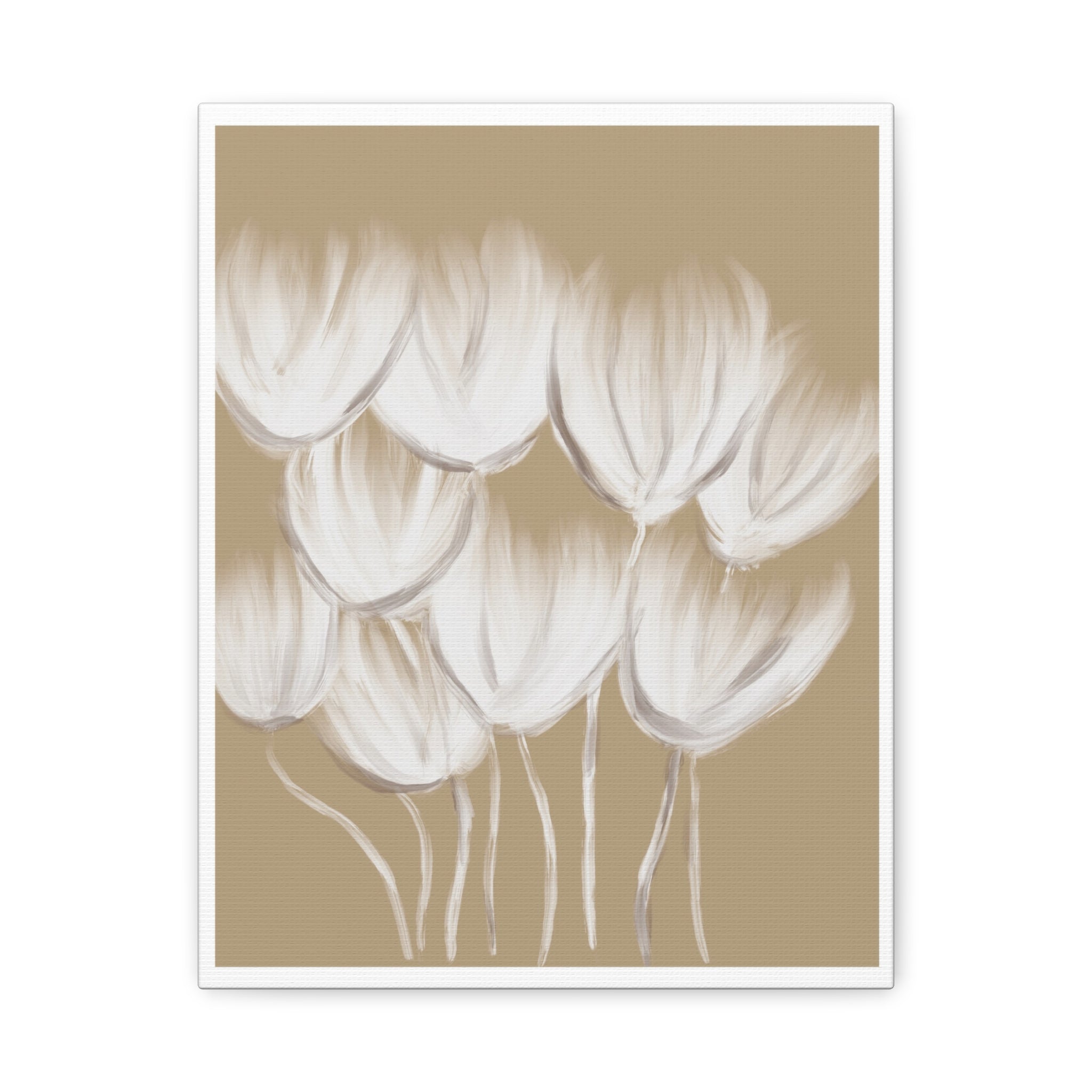 Ivory Petal Stillness - Canvas