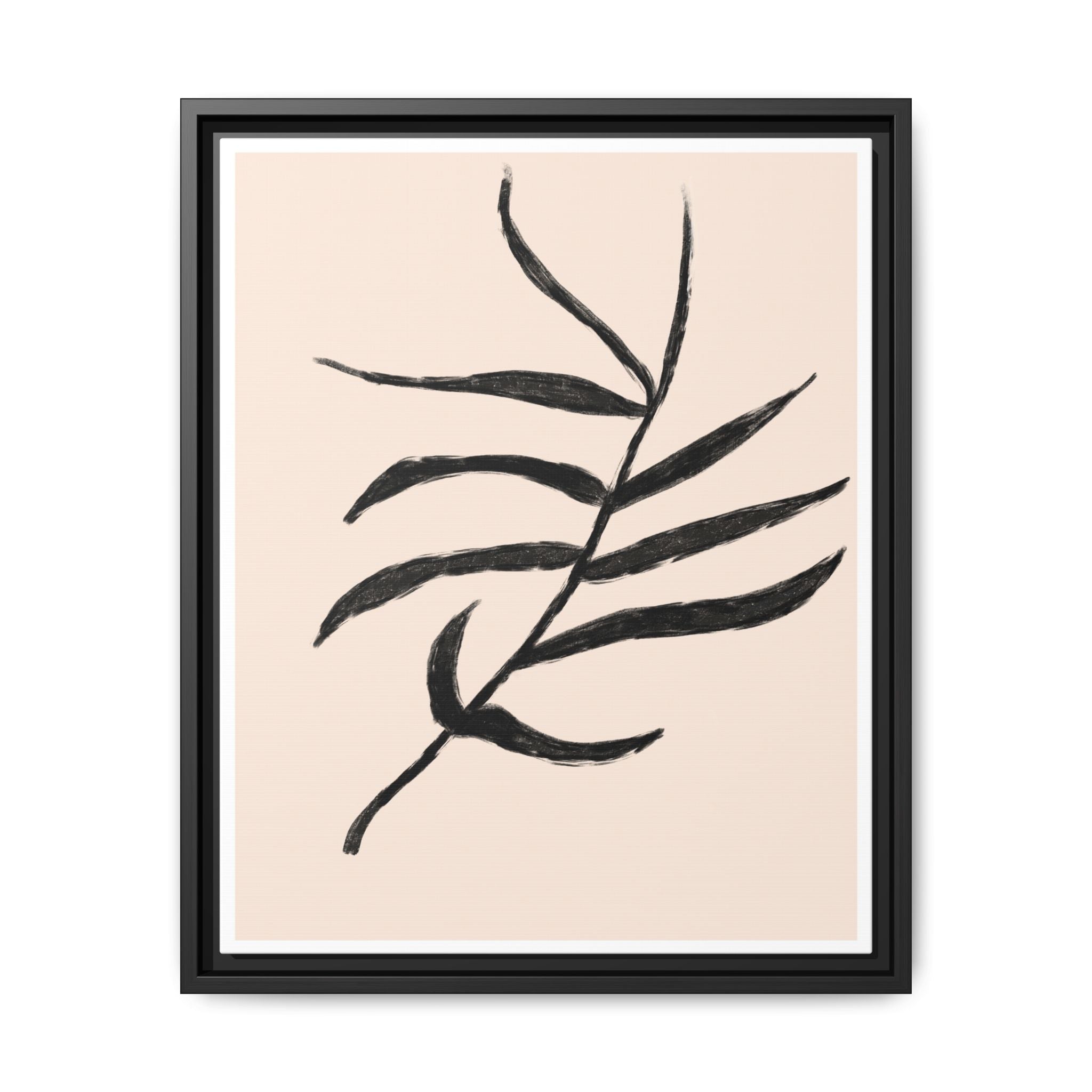 Ebony Frond Drift - Framed