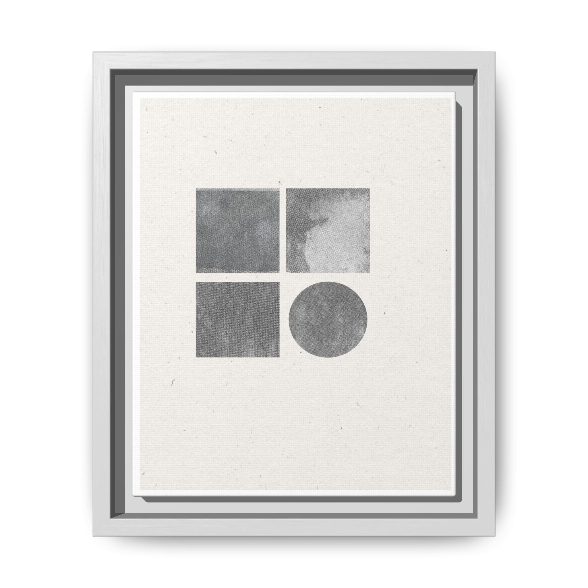 Muted Geometry Quartet - Framed