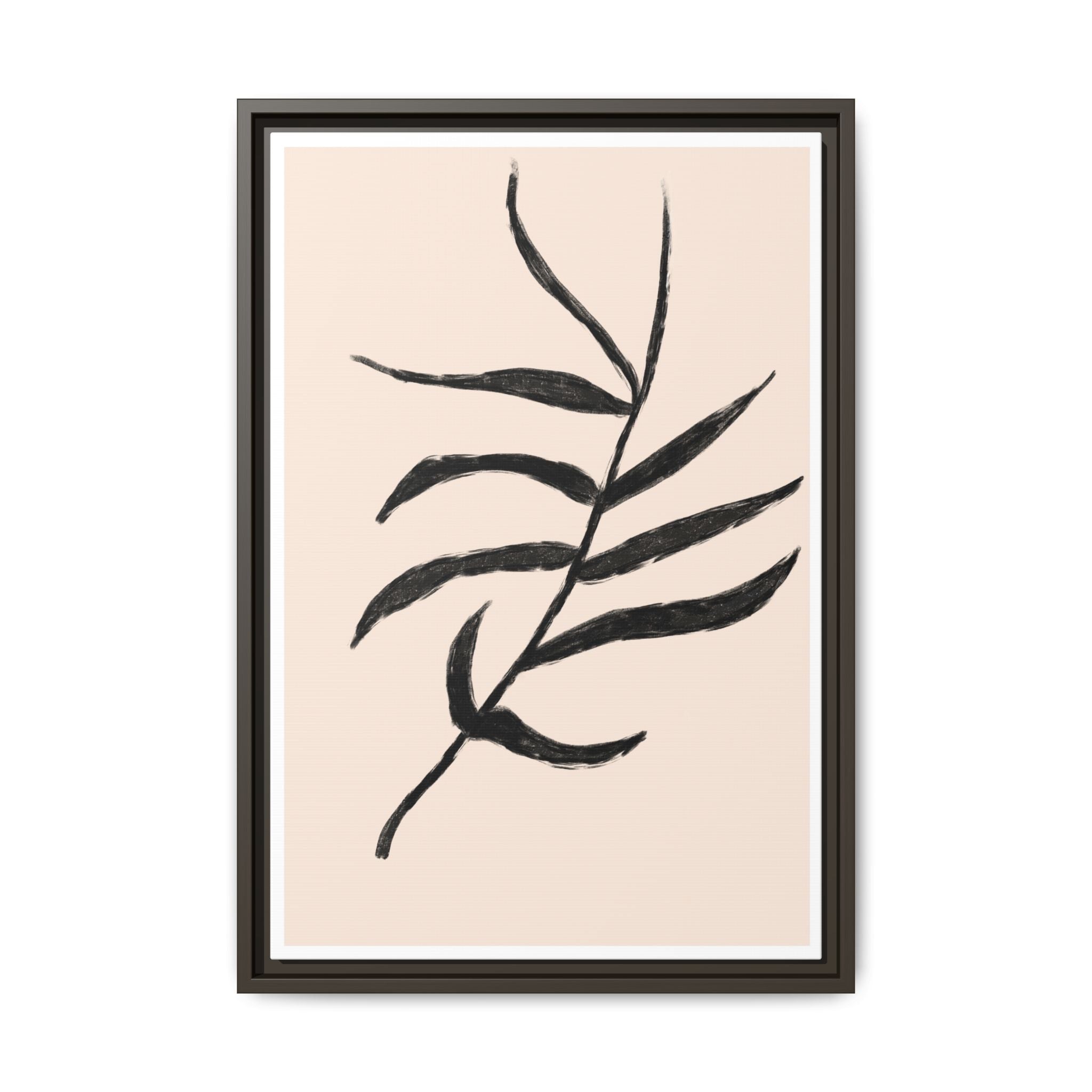 Ebony Frond Drift - Framed
