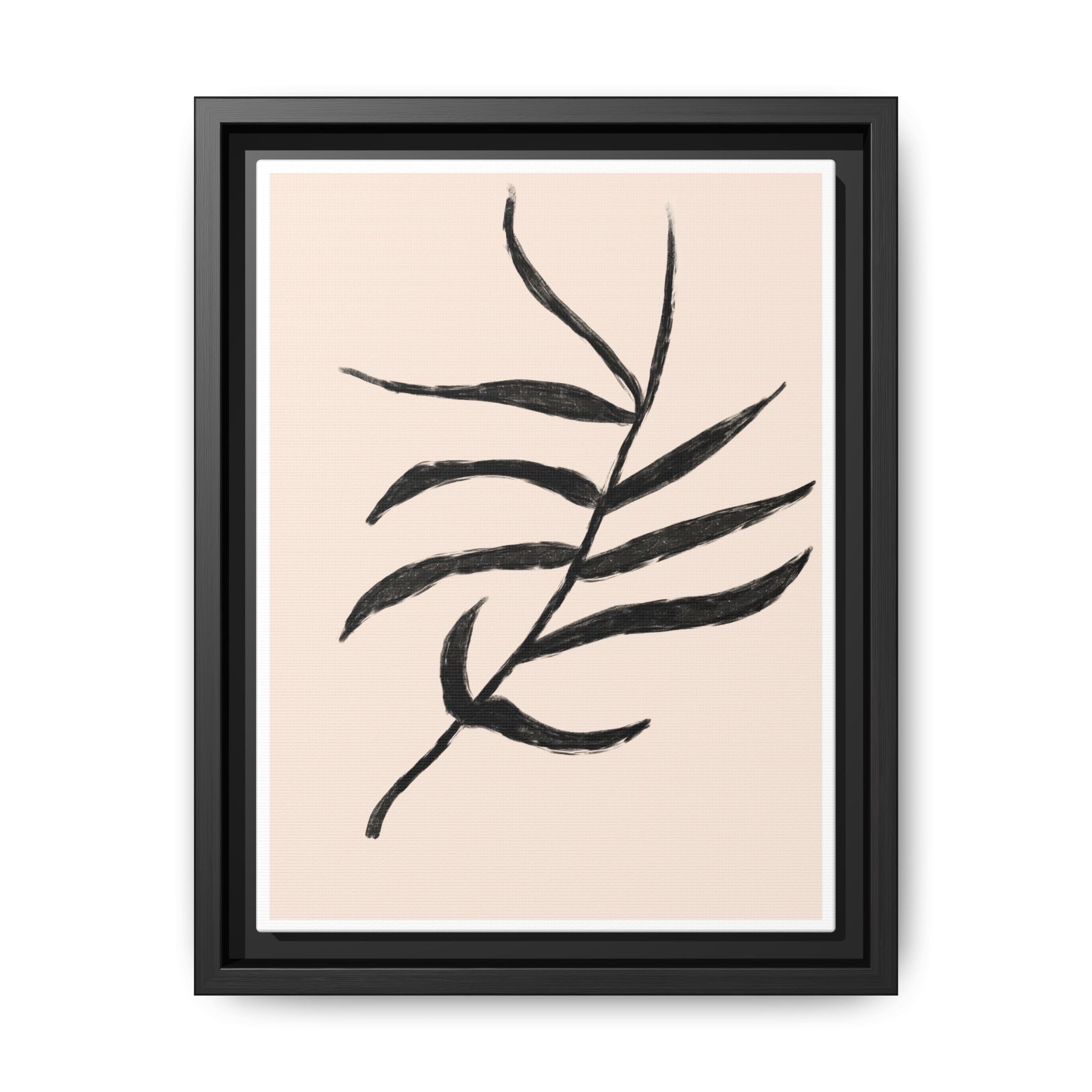 Ebony Frond Drift - Framed