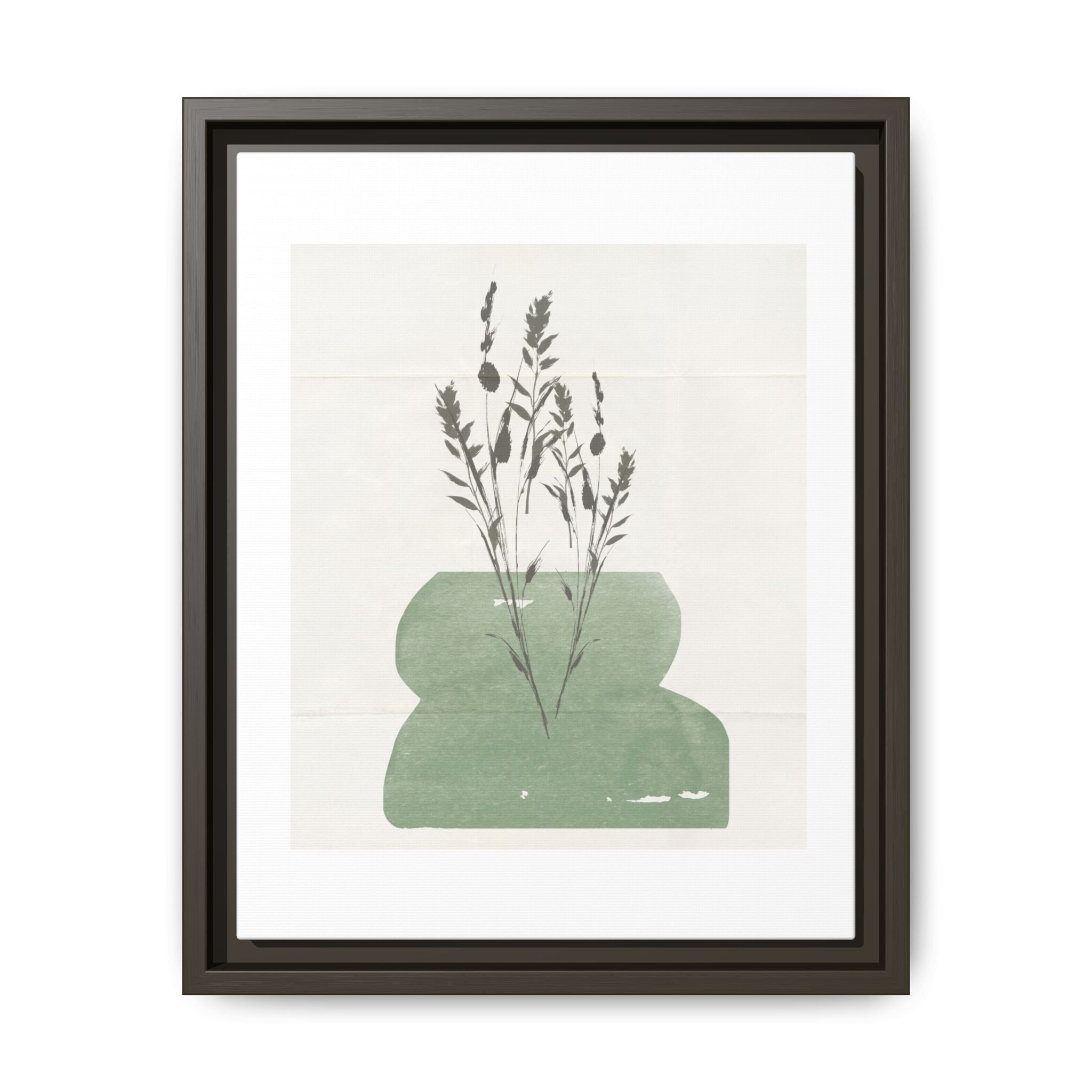 Sage Meadow Silhouette - Framed