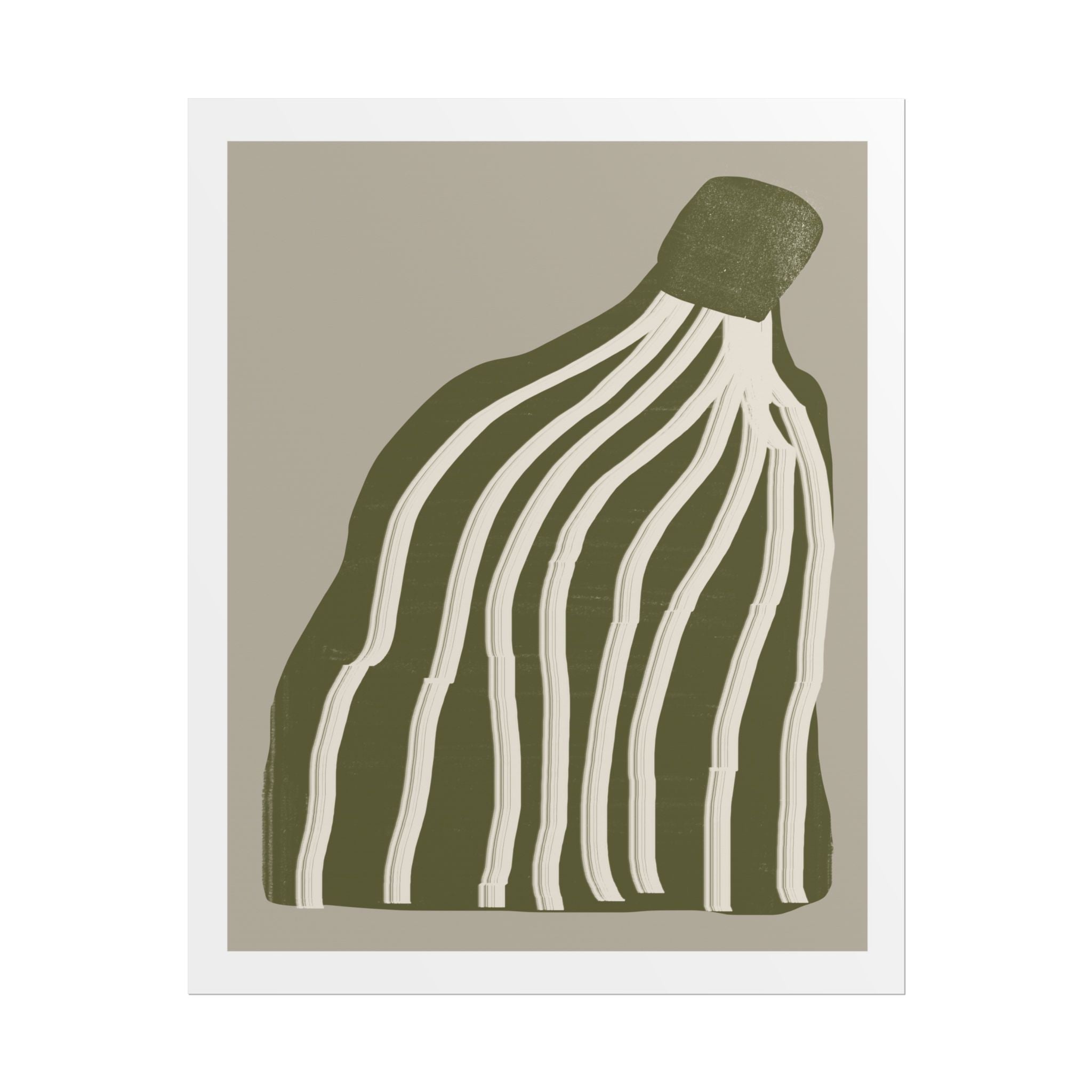 Olive Cascade Curves - Poster