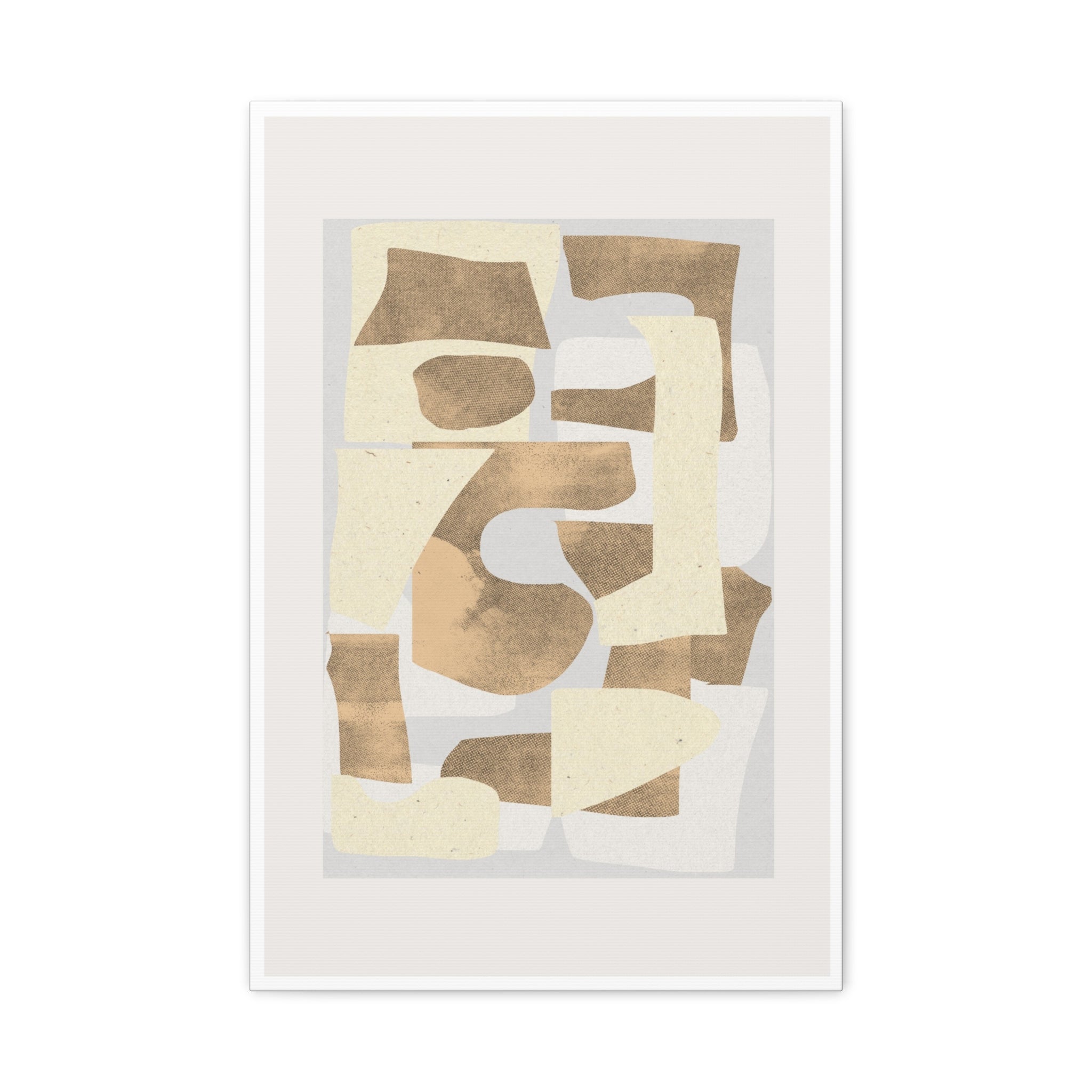 Sandstone Echo Collage Forms - Canvas