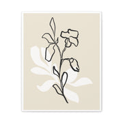 Ivory Bloom Whisper Lines - Canvas