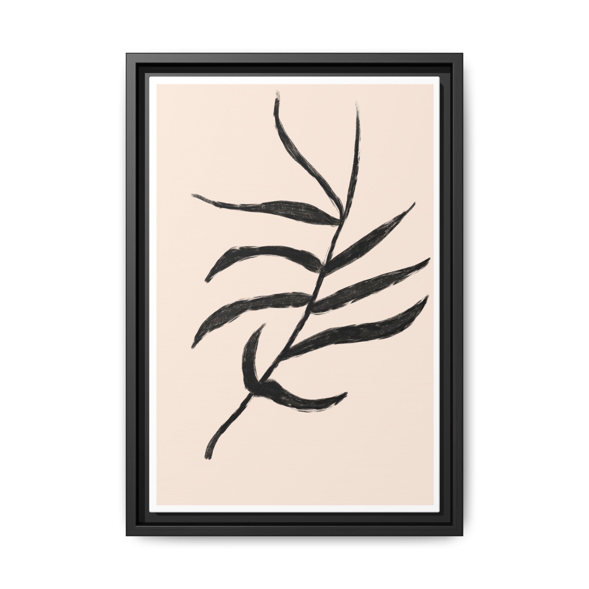 Ebony Frond Drift - Framed