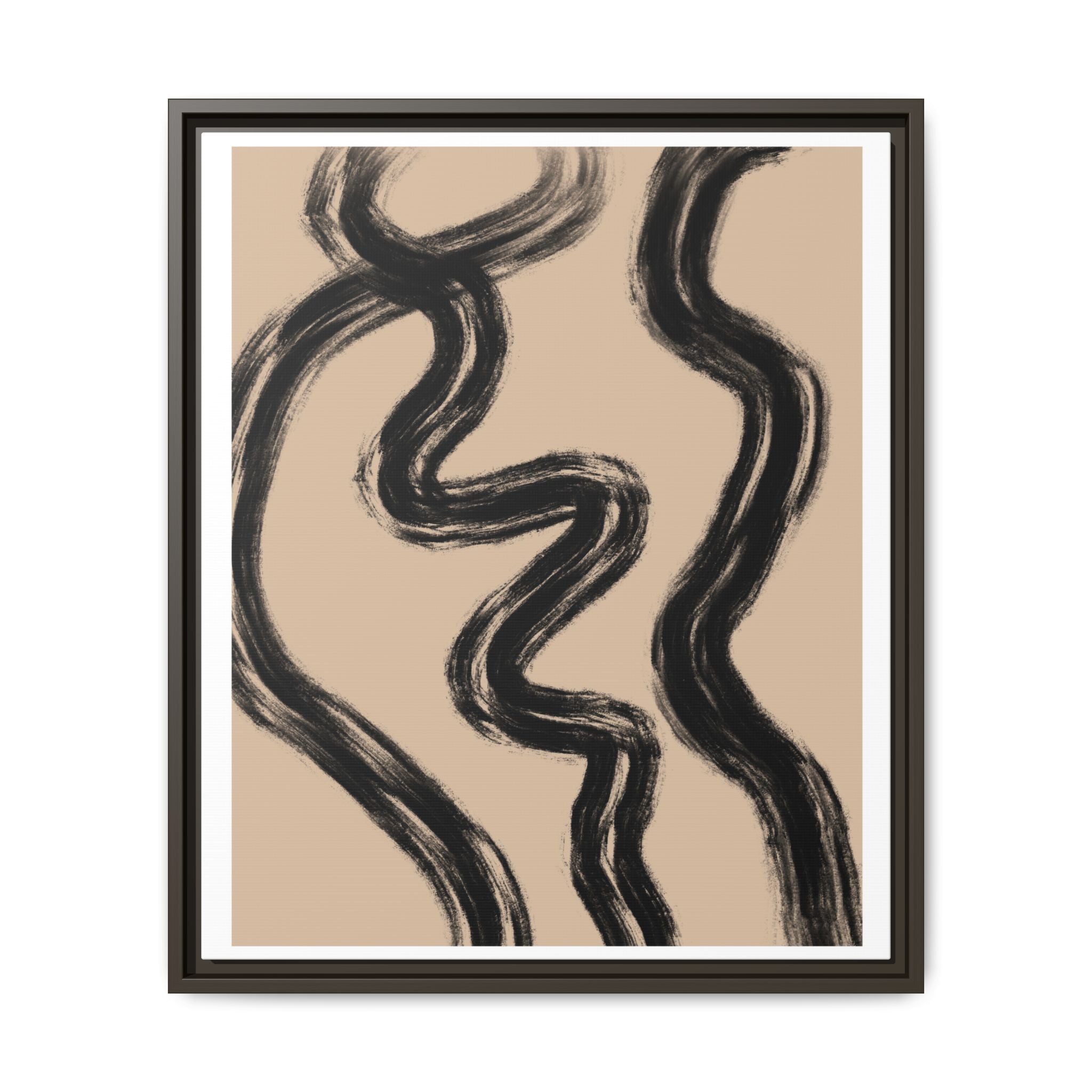 Midnight Current Lines - Framed