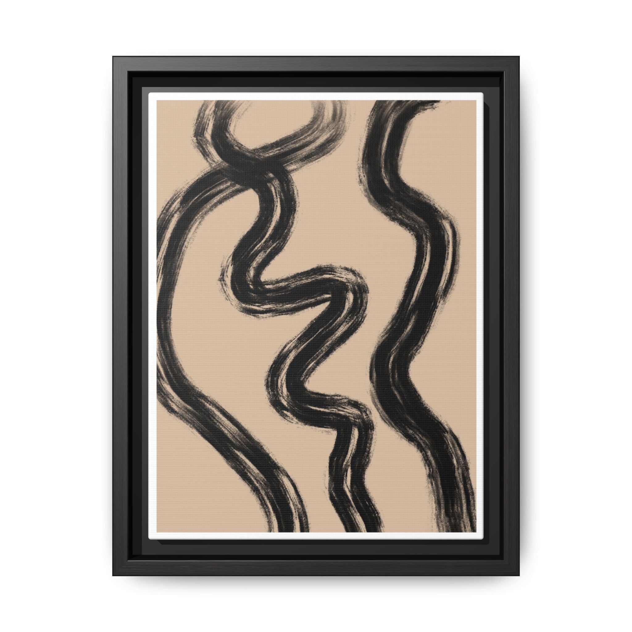 Midnight Current Lines - Framed