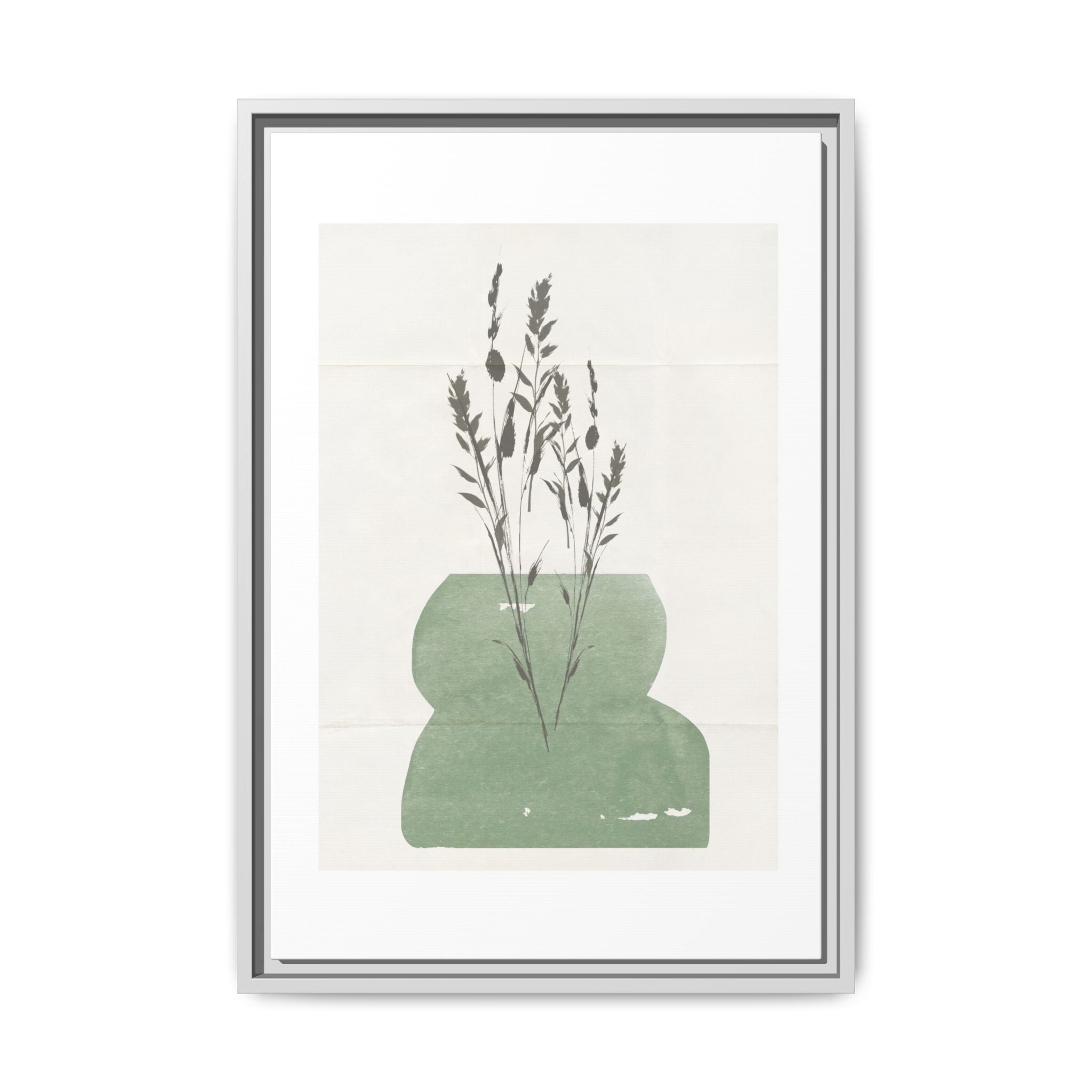 Sage Meadow Silhouette - Framed