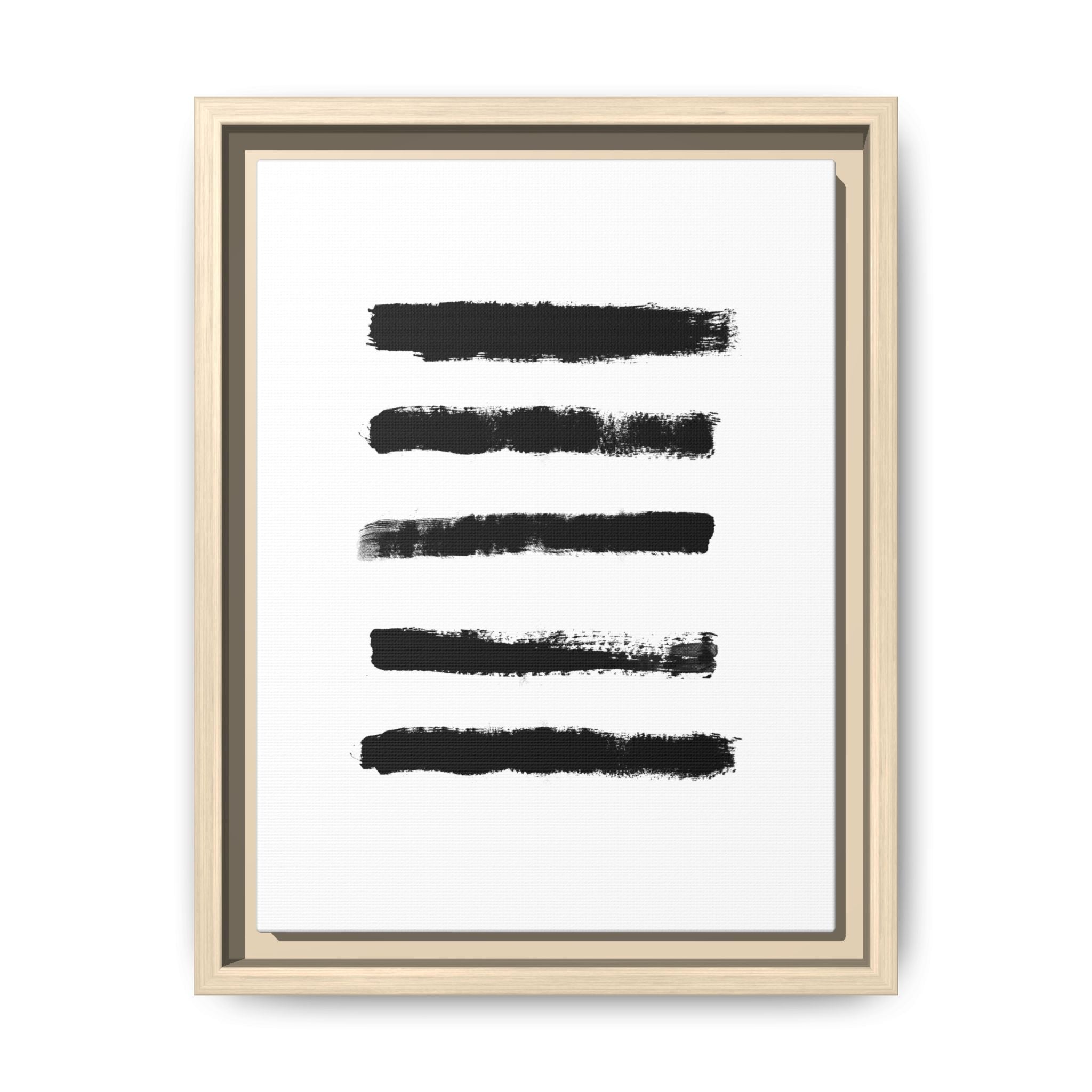 Obsidian Silence Strokes - Framed