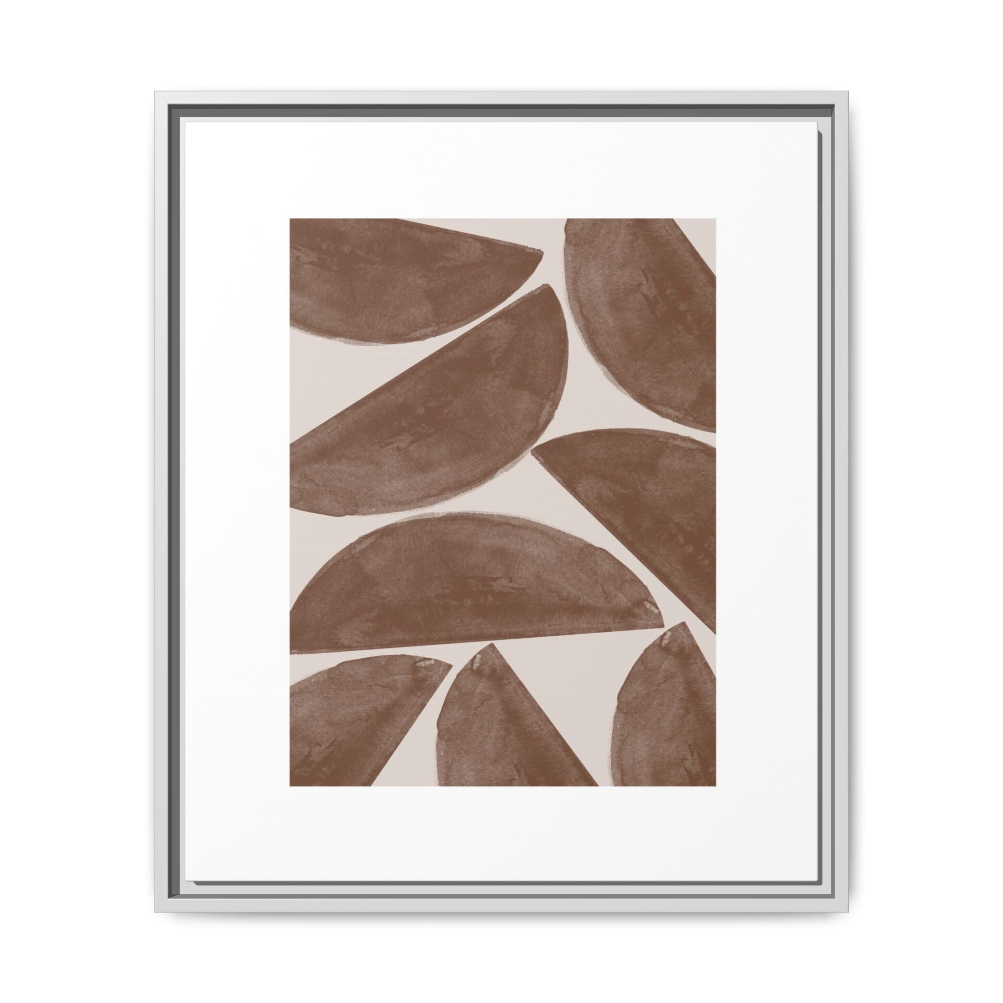 Terracotta Crescent Rhythm - Framed