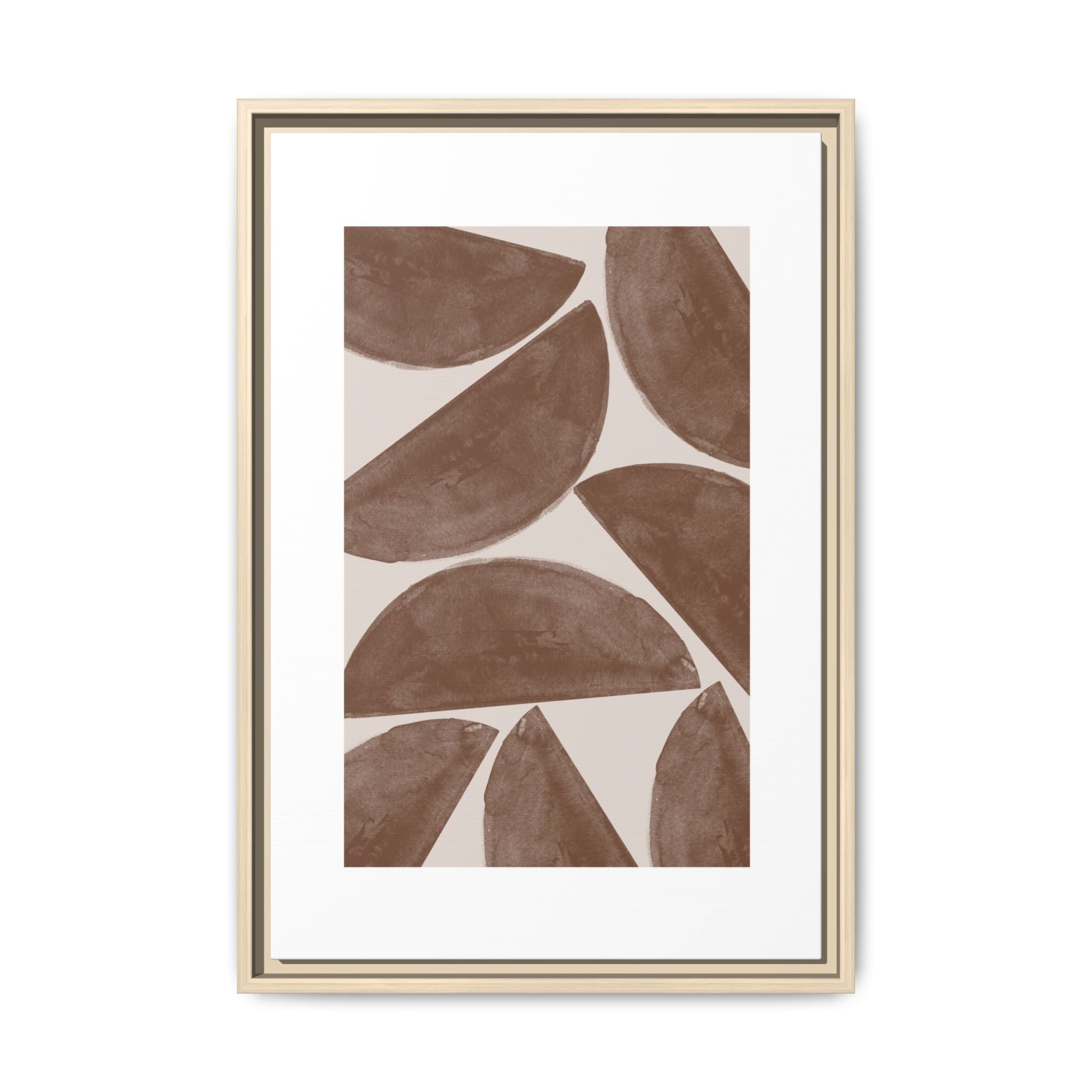 Terracotta Crescent Rhythm - Framed