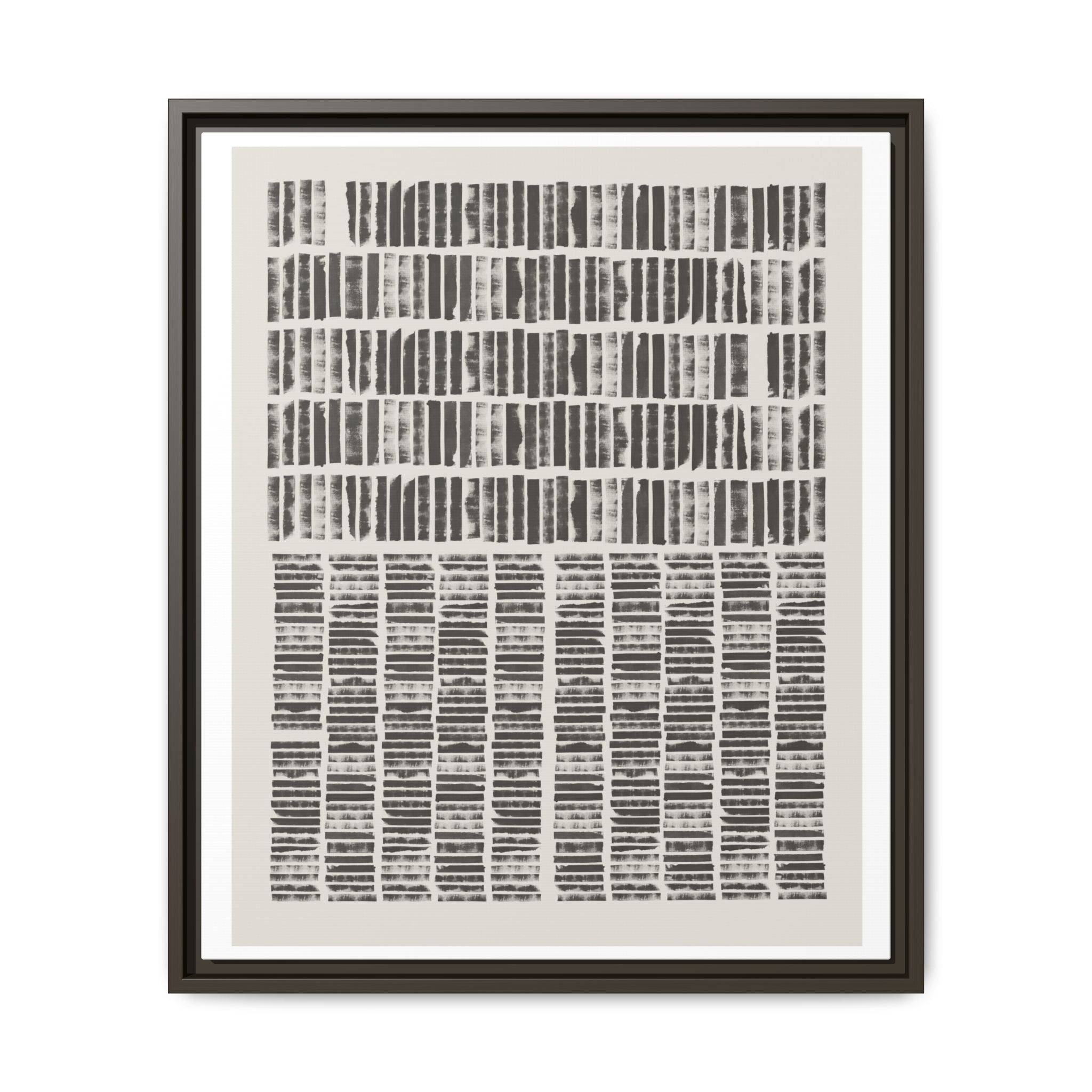 Shadow Rhythm Columns - Framed