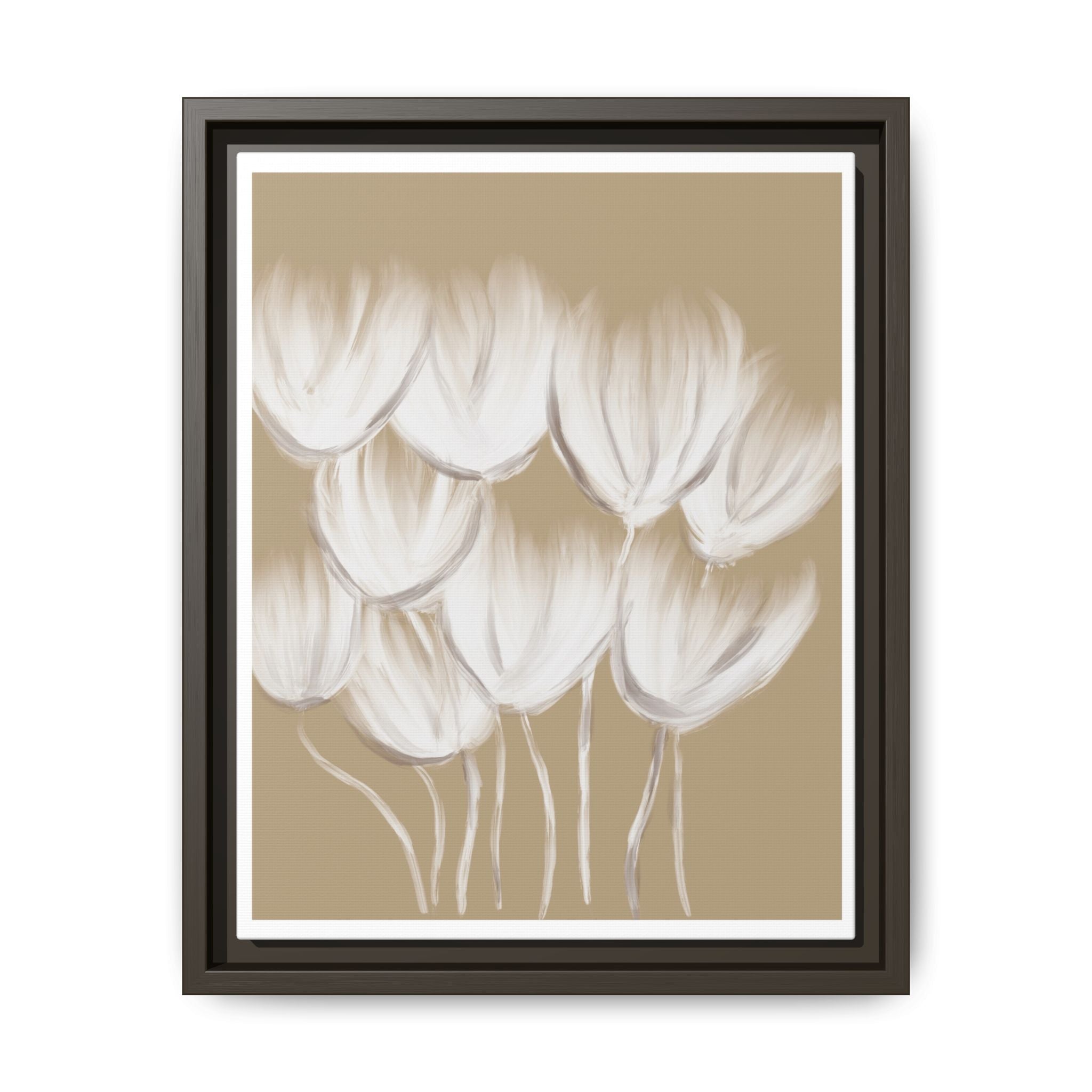 Ivory Petal Stillness - Framed