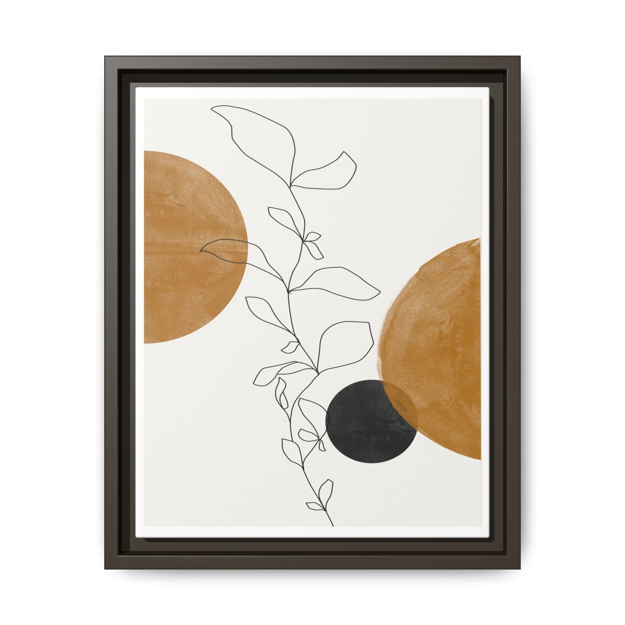 Amber Botanical Drift - Framed