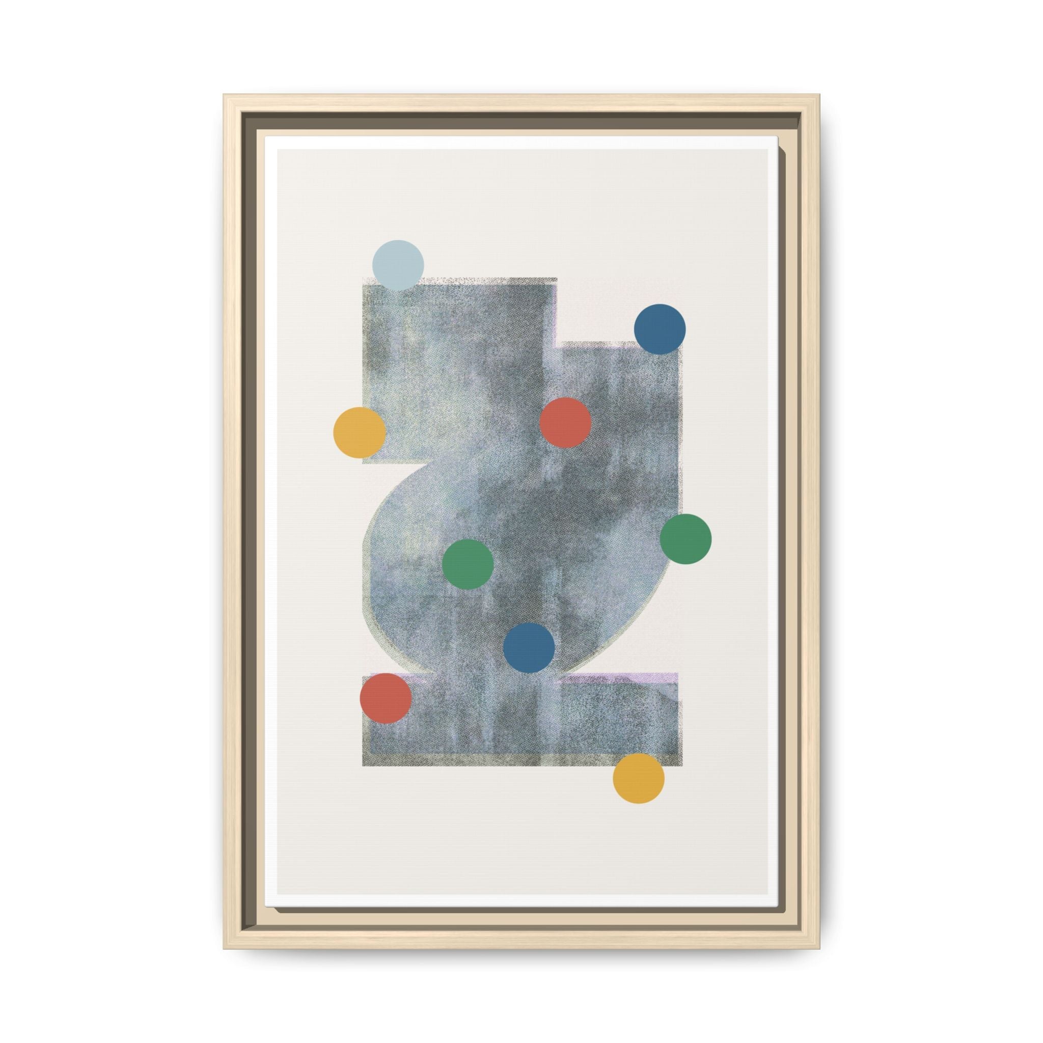 Muted Geometry Reverie - Framed