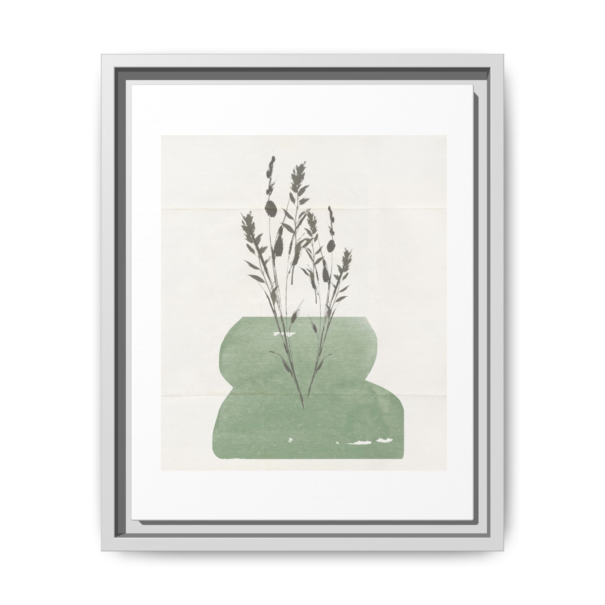Sage Meadow Silhouette - Framed